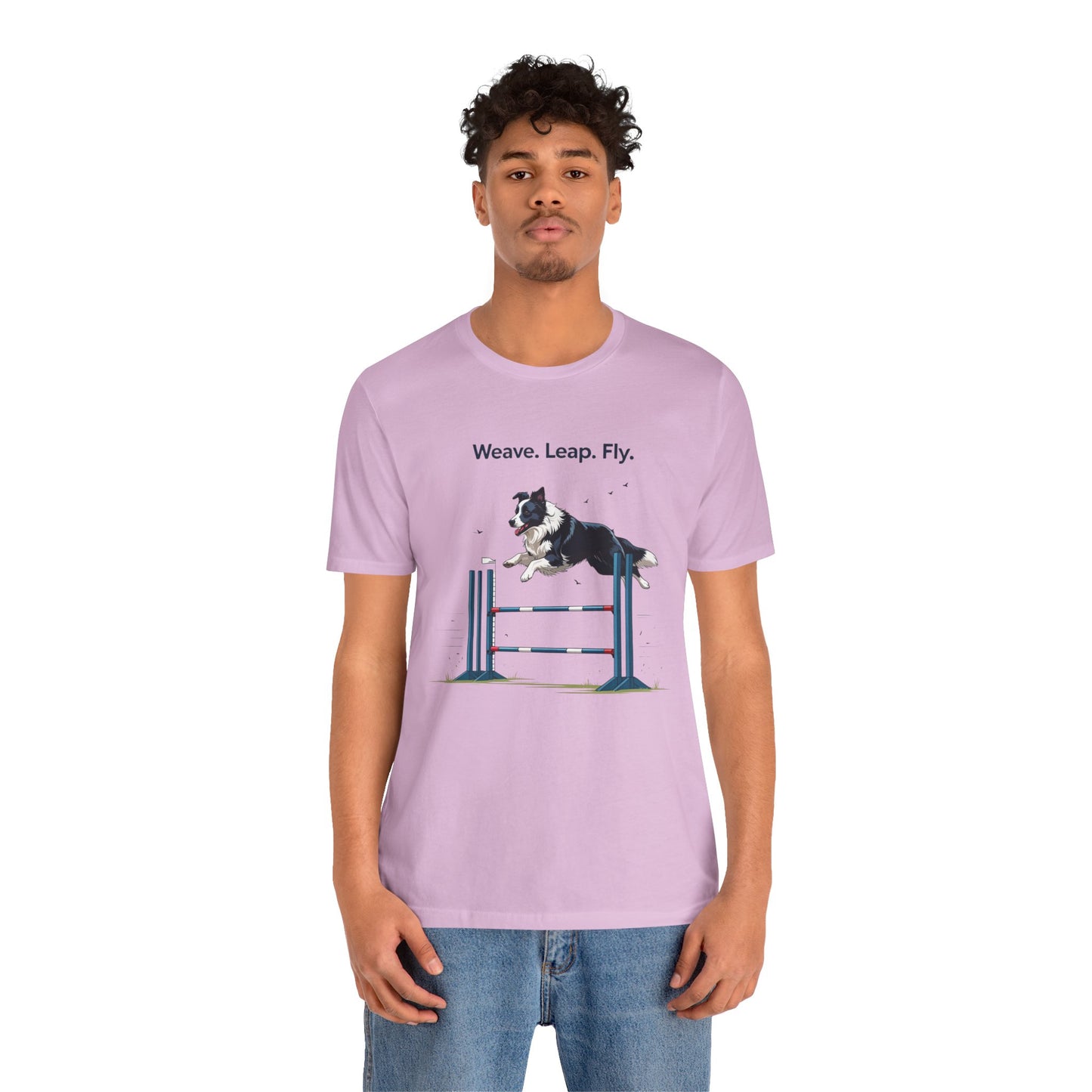 Dog Agility Spirit T-Shirt, Weave Leap Fly Tee, Gifts for Dog Lovers, Pet Enthusiasts, Animal Lovers T-Shirt, Casual Wear, Dog Show Gear