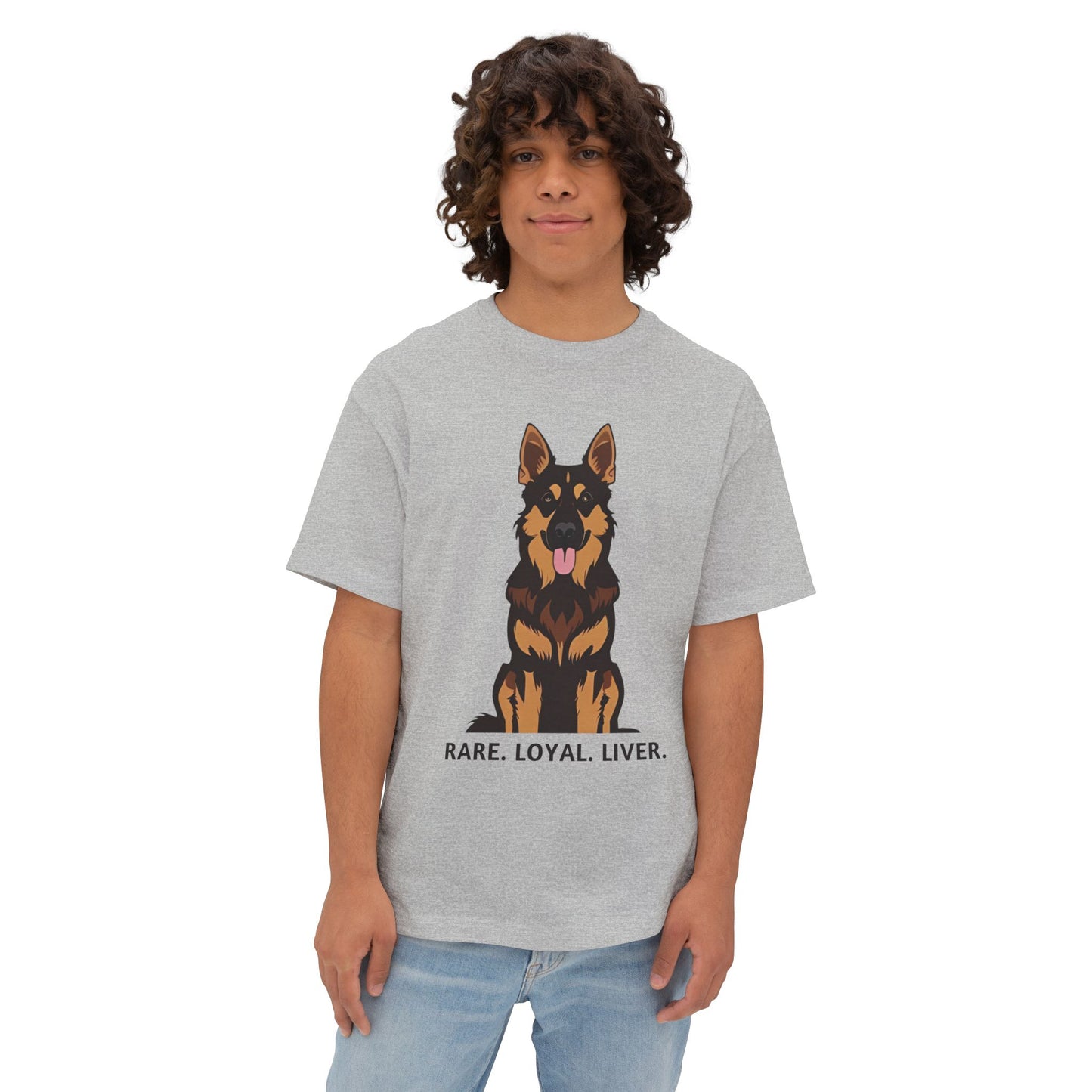 Liver German Shepherd Lover's Boxy Tee - Rare, Loyal, Liver | Pet Lover Gift, Dog Shirt, Animal Lover Style, Unisex T-Shirt, Casual Wear