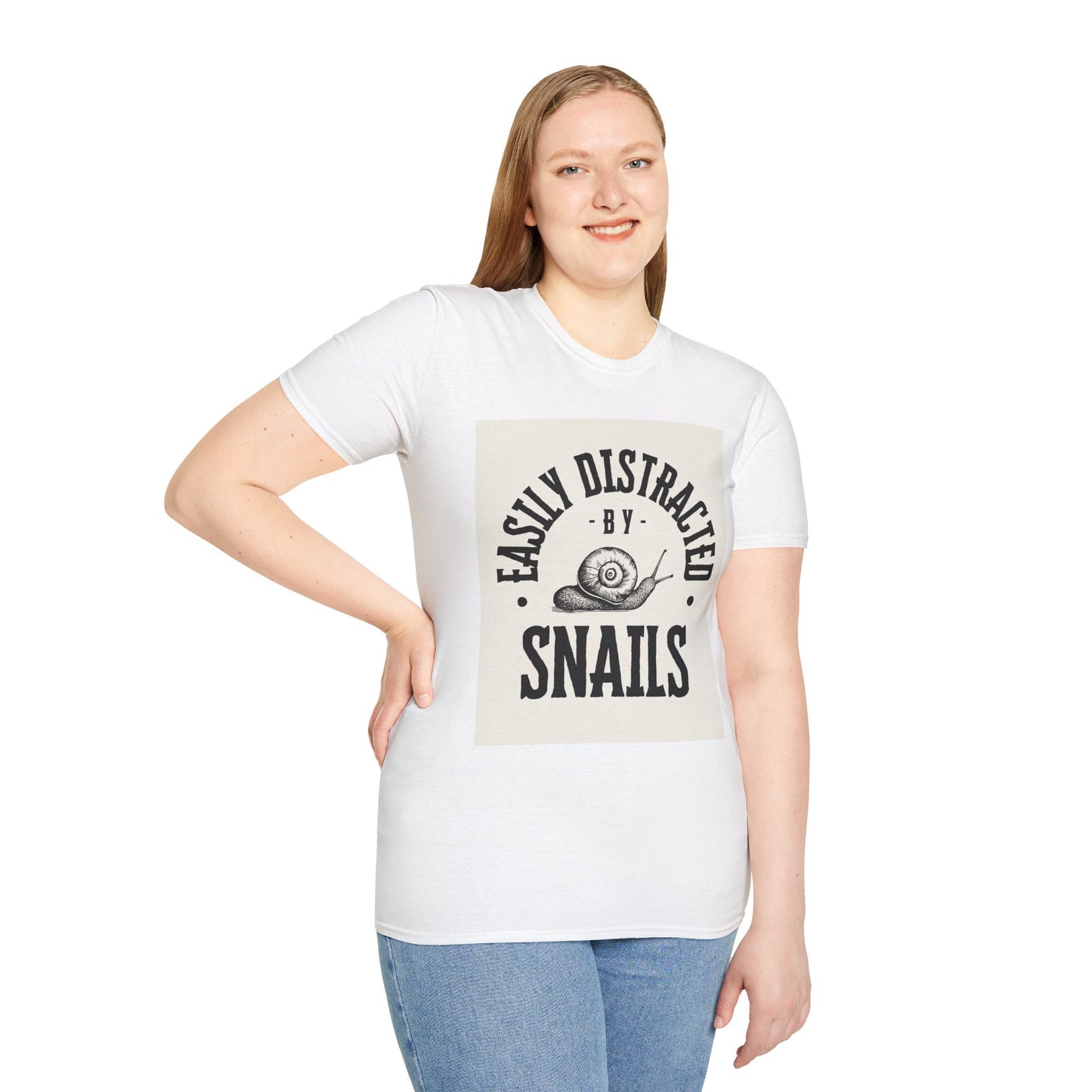Easily Distracted by Snails Vintage T-Shirt, Funny Snail Tee, Gift for Nature Lovers, Humorous Graphic Shirt, Cute Casual Wear