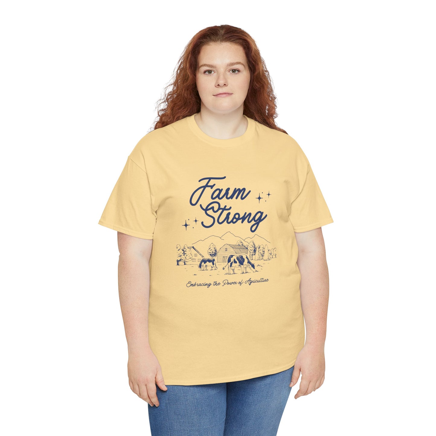 Farm Strong Unisex Cotton Tee - Embracing the Power of Agriculture, Motivational Shirt, Inspirational Tee