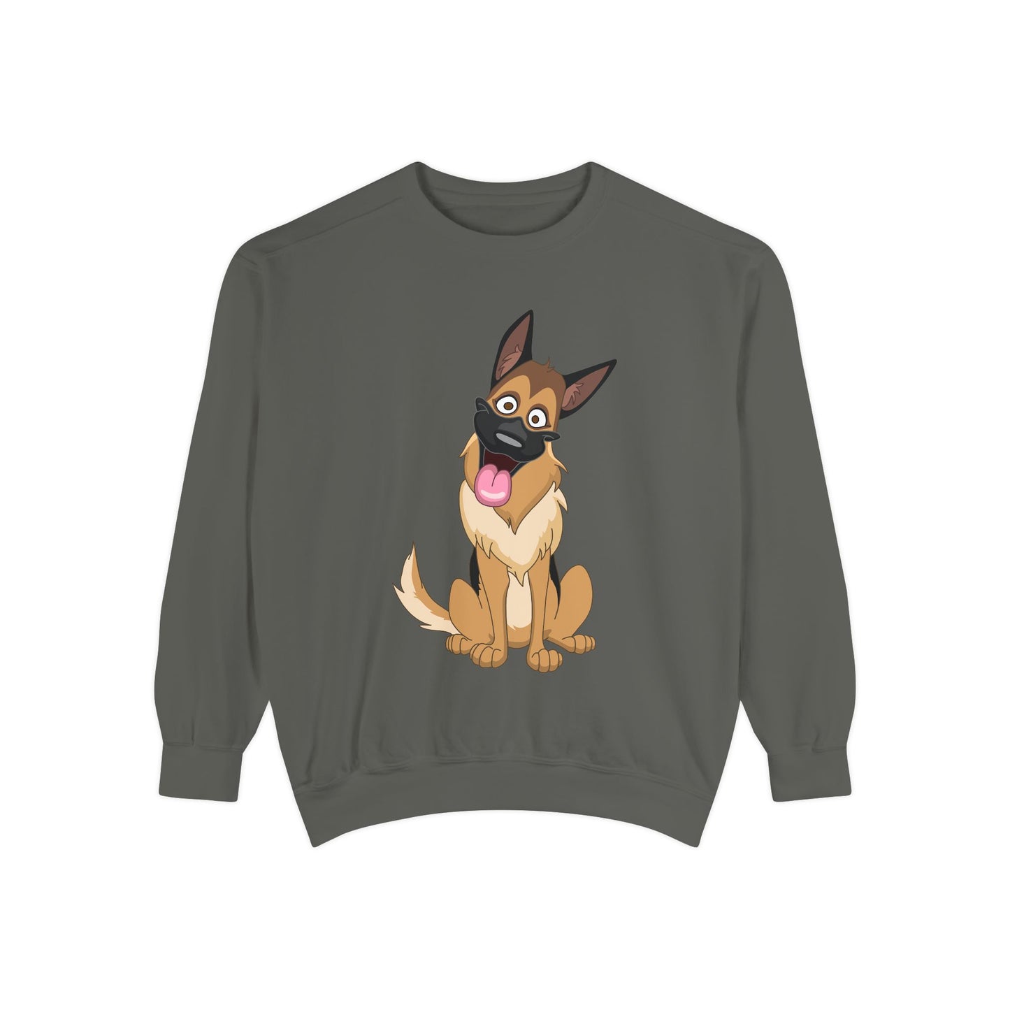 Funny Dog Cartoon Sweatshirt for Pet Lovers - Unisex Garment-Dyed Apparel