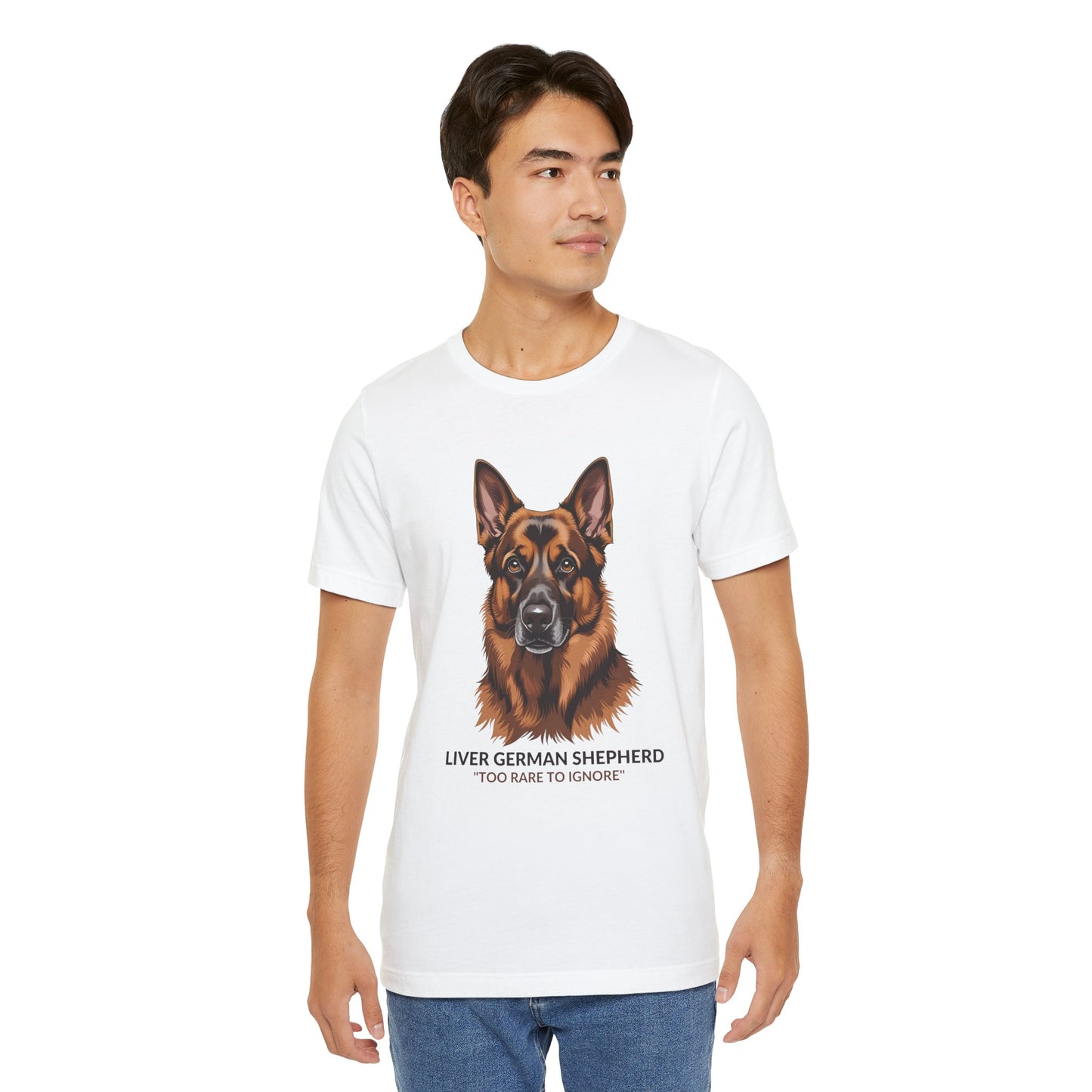 Liver German Shepherd Dog Lover Tee - To Rare To Ignore | Perfect Gift for Pet Owners, Animal Lover Merchandise, Casual Wear, Unique Dog Shirt