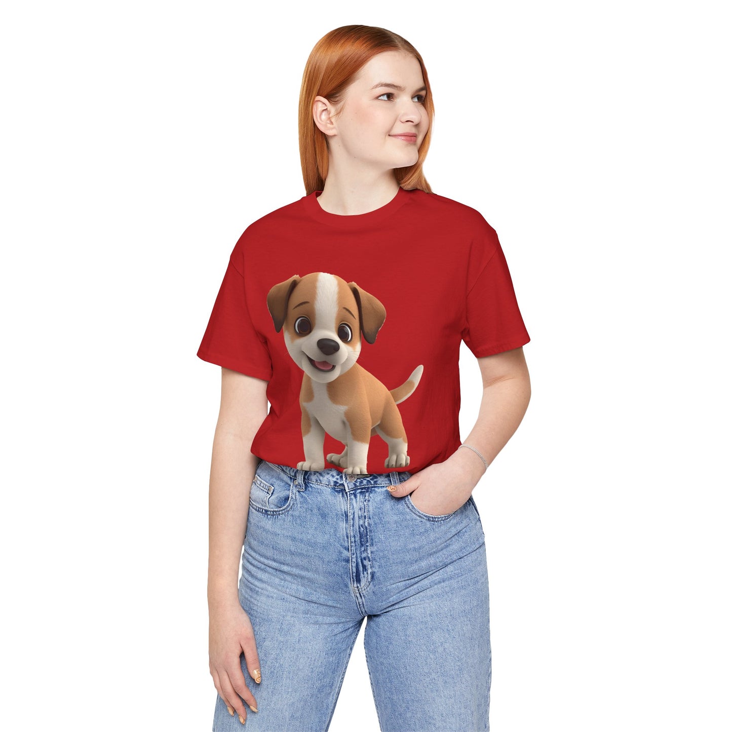 Cute Dog 3D Graphic Tee, Fun Animal Shirt, Dog Lover Gift, Playful Fashion Statement