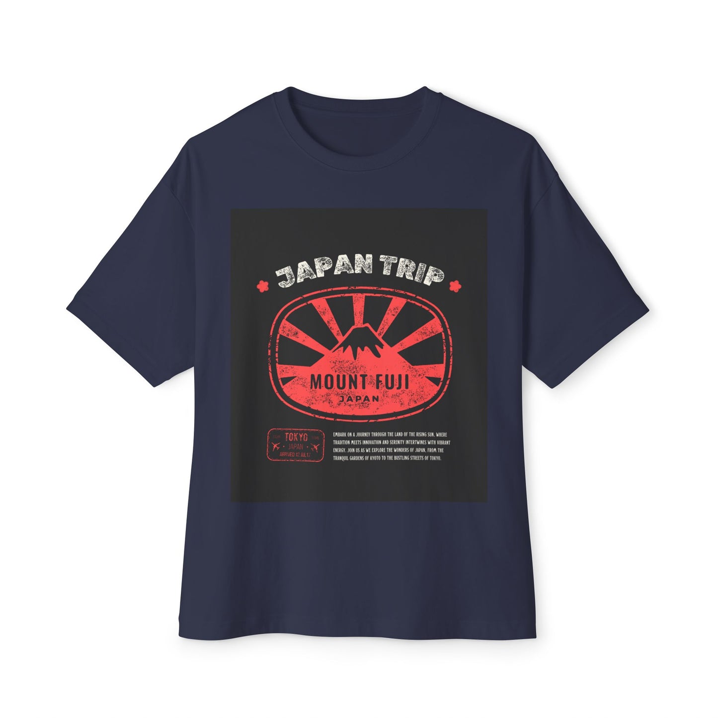 Japan Trip Oversized Tee, Travel Shirt, Unisex Graphic Tee, Mount Fuji Apparel, Casual Summer Top, Vacation Wear, Gift for Travelers