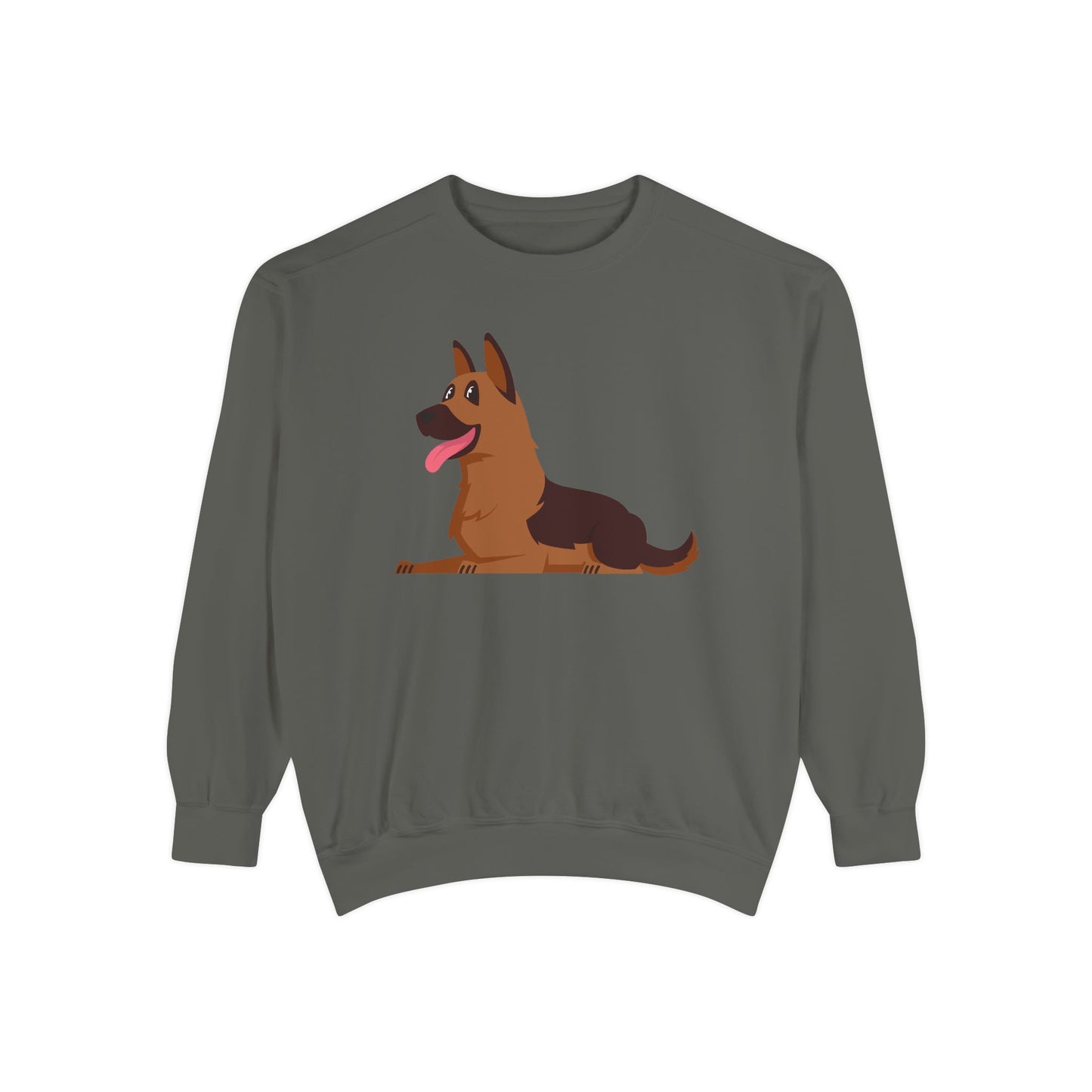 Unisex Dog Lover Hoodie With Graphic of a German Shepherd Leaving Tongue Out