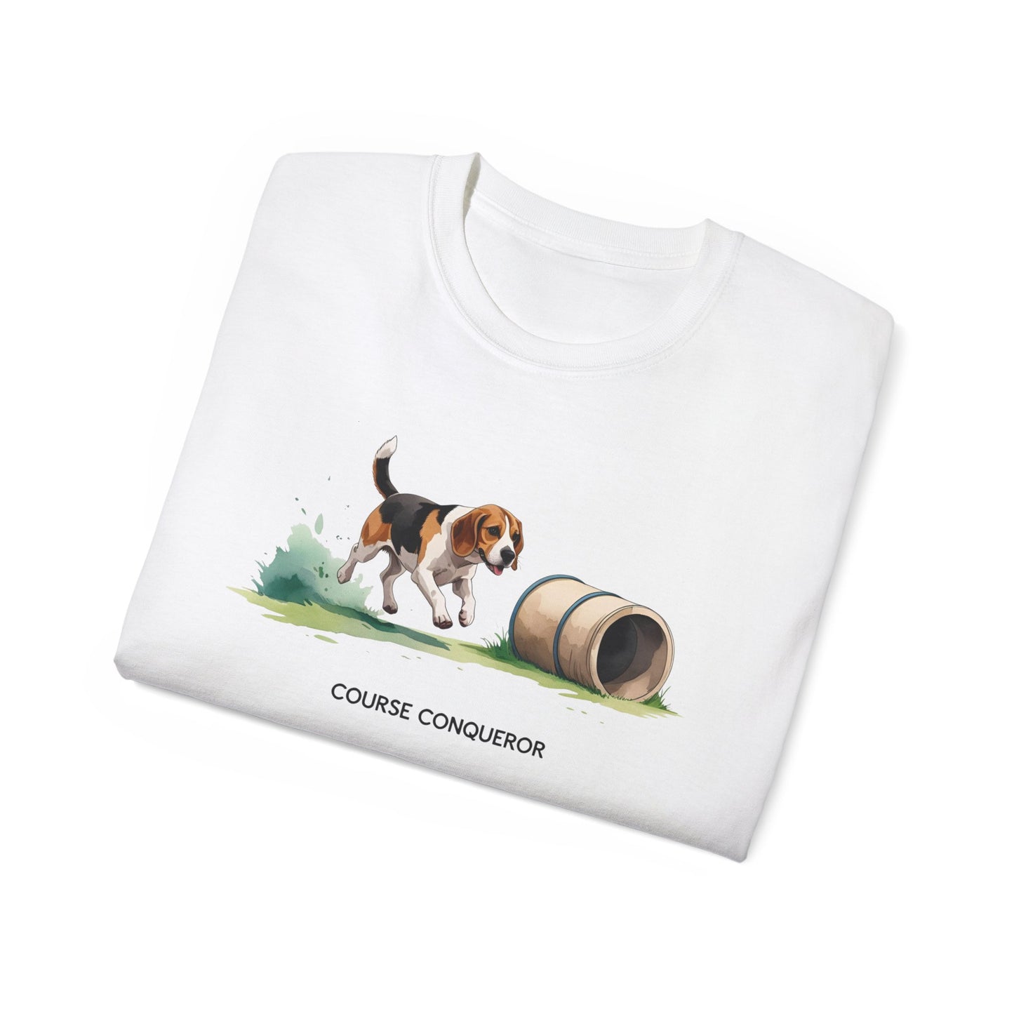 Dog Agility Tee - Course Conqueror | Beagle Graphic T-Shirt, Pet Enthusiast Gift, Animal Lover Apparel, Wearable Art for Dog Lovers