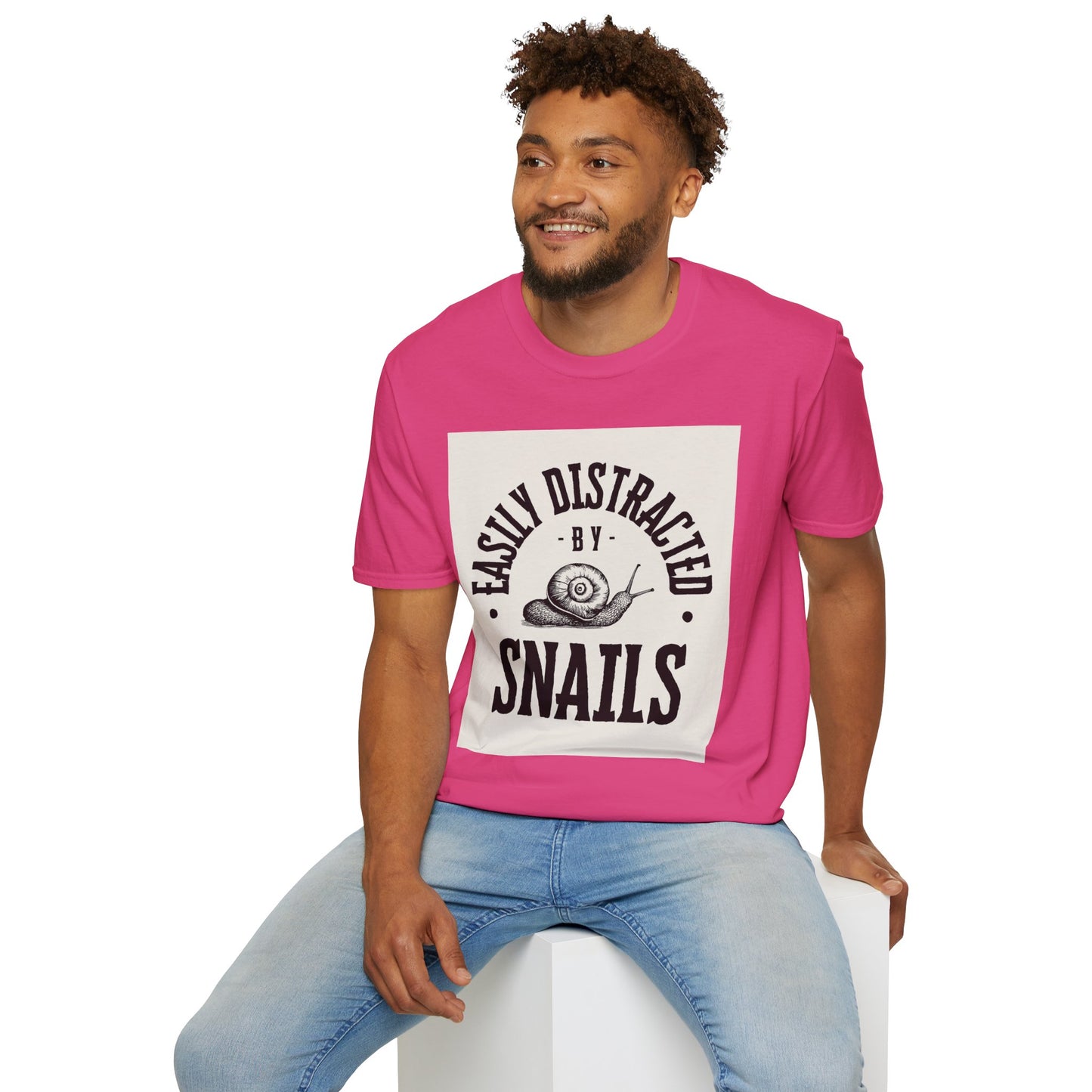 Easily Distracted by Snails Vintage T-Shirt, Funny Snail Tee, Gift for Nature Lovers, Humorous Graphic Shirt, Cute Casual Wear