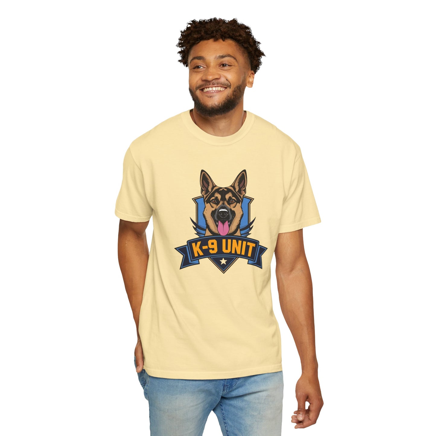 K-9 Unit Unisex Garment-Dyed T-shirt for Dog Lovers, Pet Owner Gift, Casual Wear
