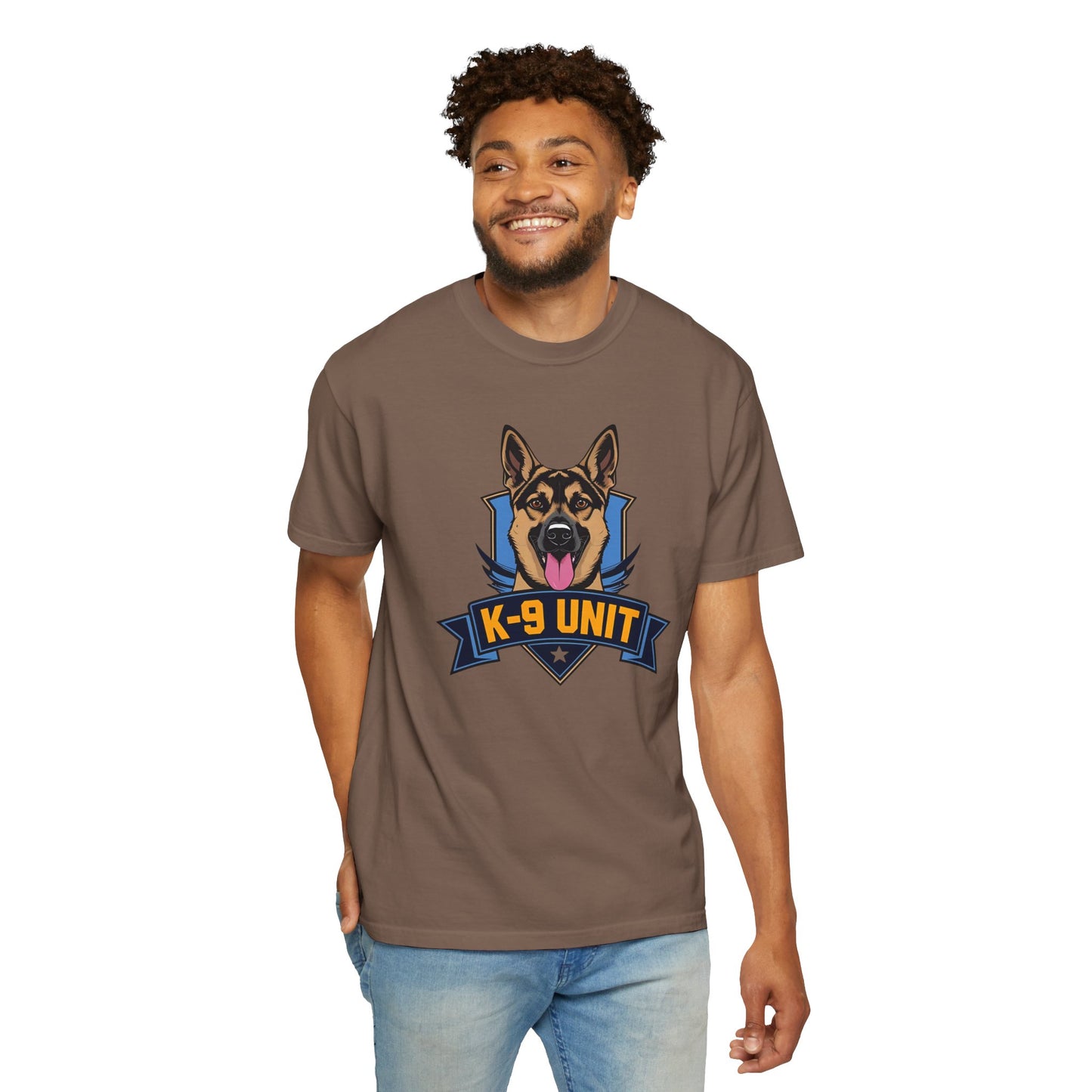 K-9 Unit Unisex Garment-Dyed T-shirt for Dog Lovers, Pet Owner Gift, Casual Wear