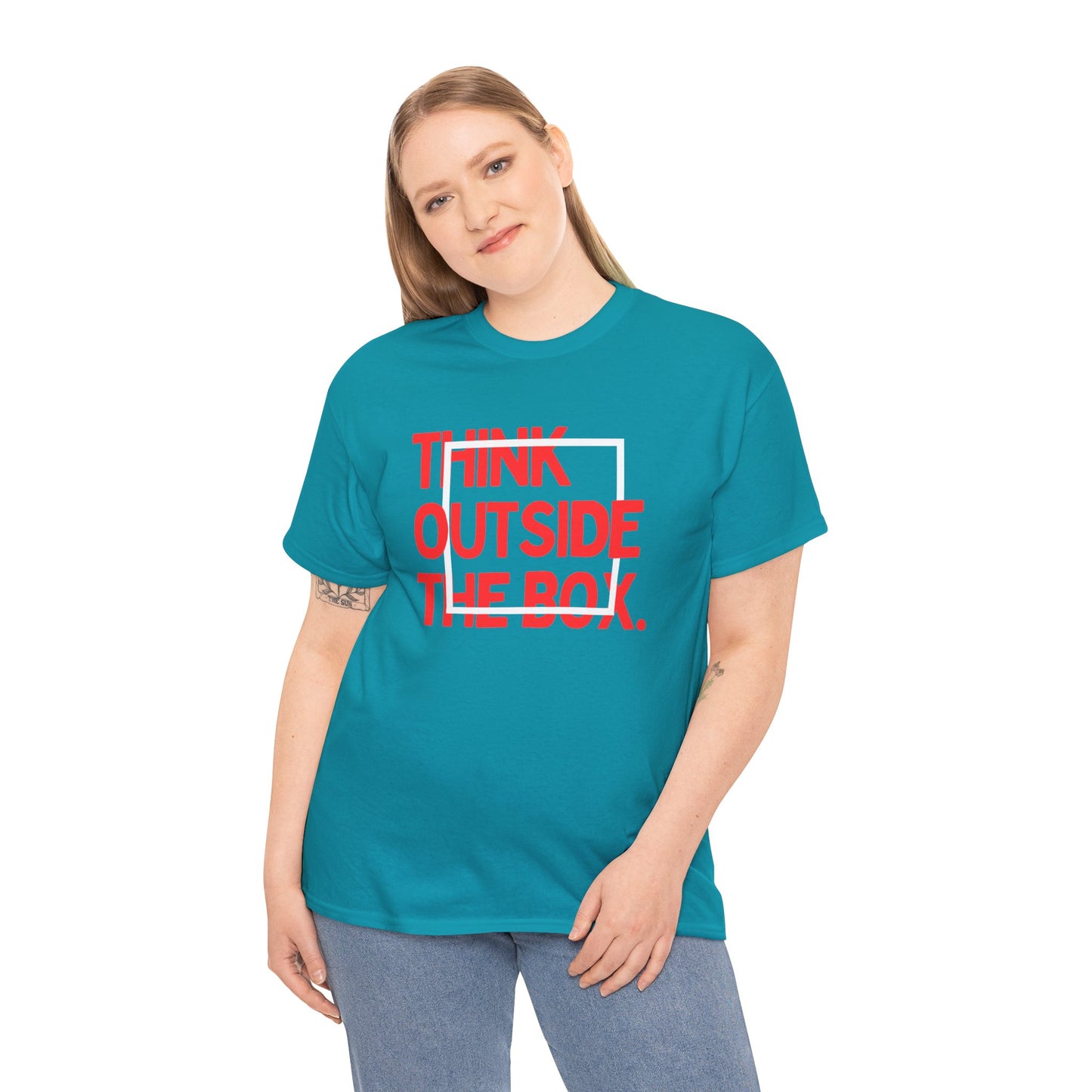 Creative Thinking Unisex Cotton Tee - Thin Out of Box, Inspirational Shirt, Motivational Gifts, Trendy Top for All Occasions, Perfect for Dreamers
