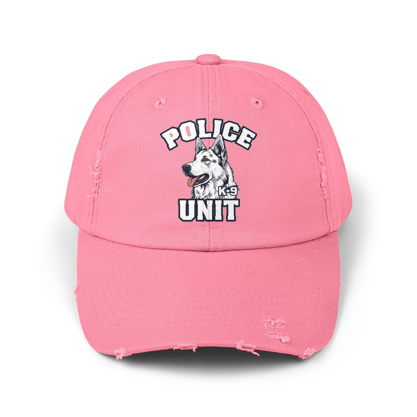 German Shepherd K-9 Police Unit Distressed Cap | Unisex Vintage Hat for Dog Lovers & Police Supporters