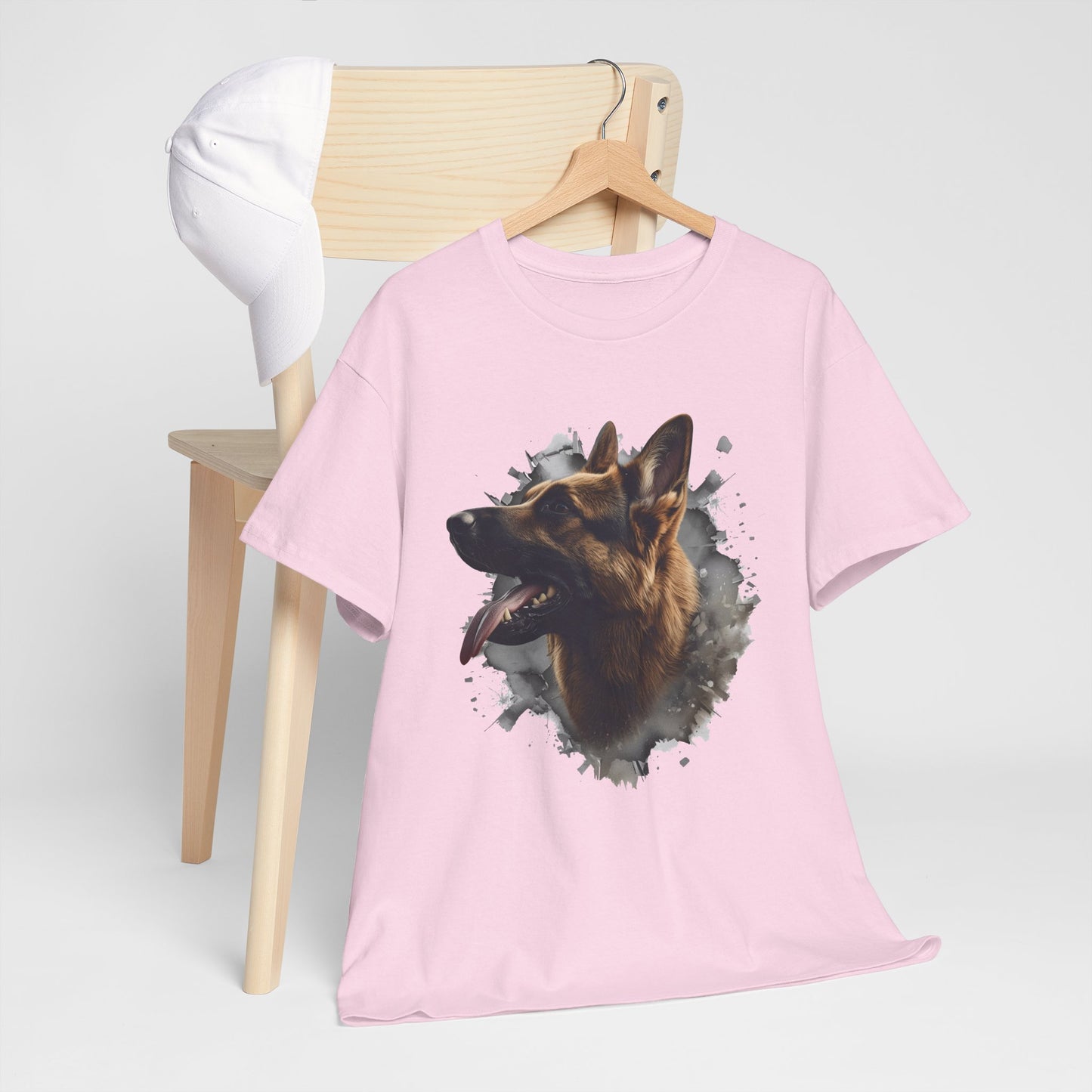 German Shepherd Lover Tee With 3D Design, Unisex Cotton Shirt, Dog T-Shirt, Pet Lovers Gift, Animal Enthusiast Apparel