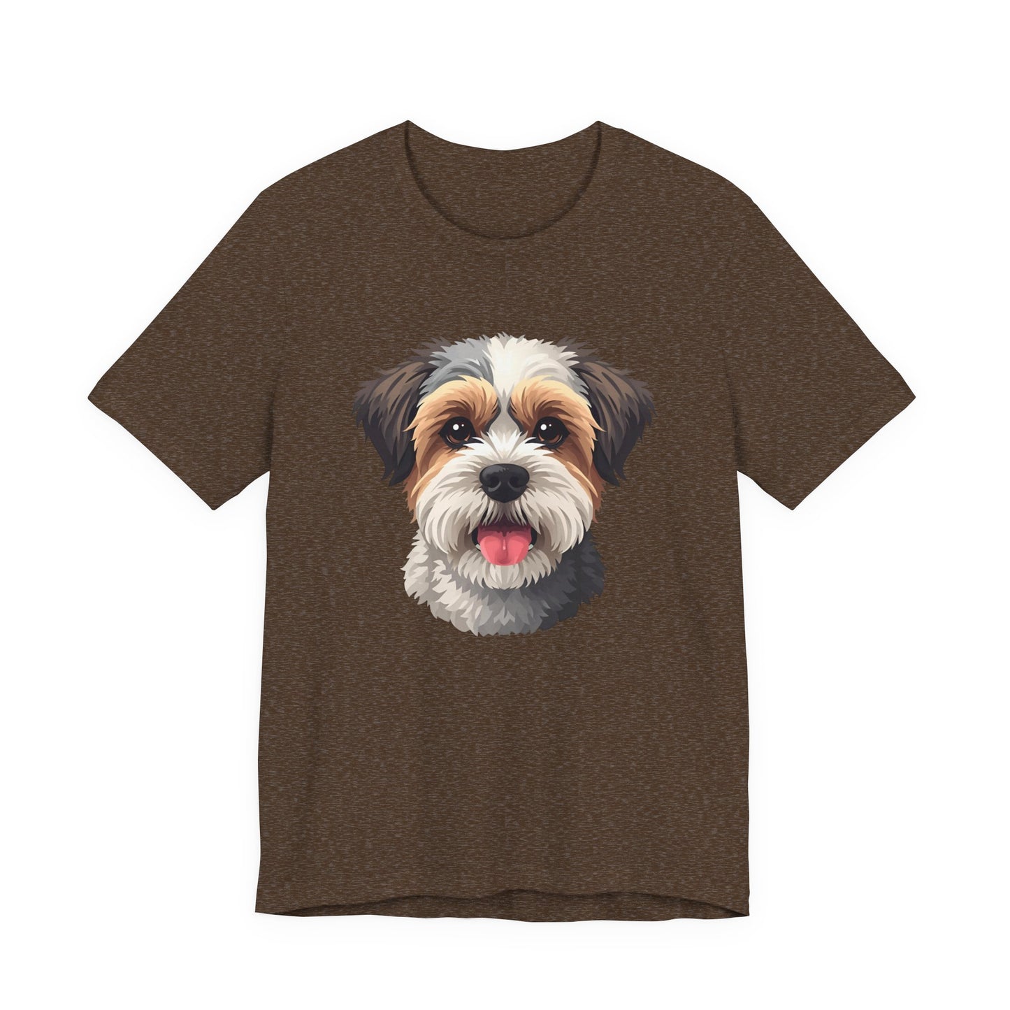 Unisex Dog Lover T-Shirt Featuring a 3D Design of Cute Fluffy Bichon Frise Mix | Gift for Dog Owners