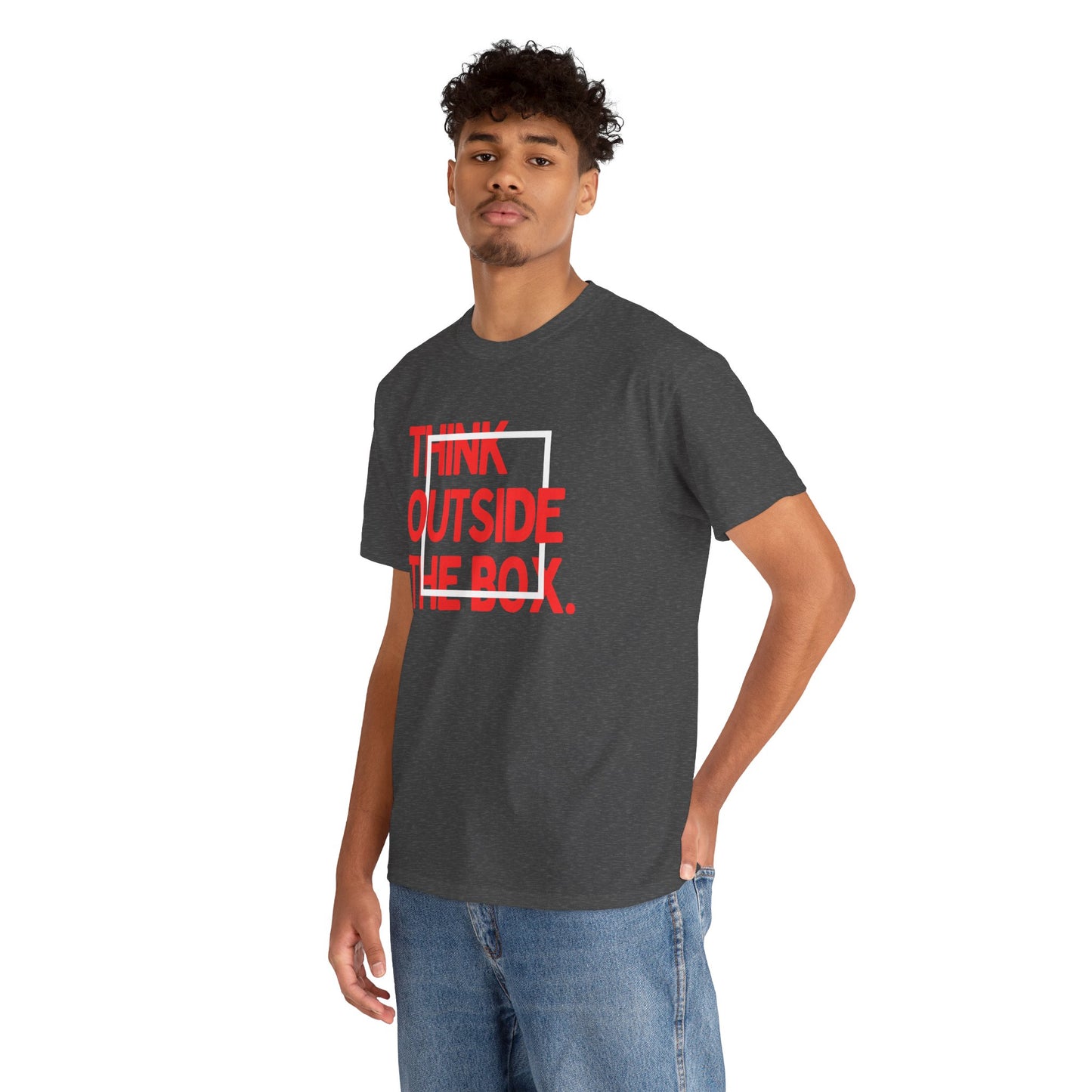 Creative Thinking Unisex Cotton Tee - Thin Out of Box, Inspirational Shirt, Motivational Gifts, Trendy Top for All Occasions, Perfect for Dreamers