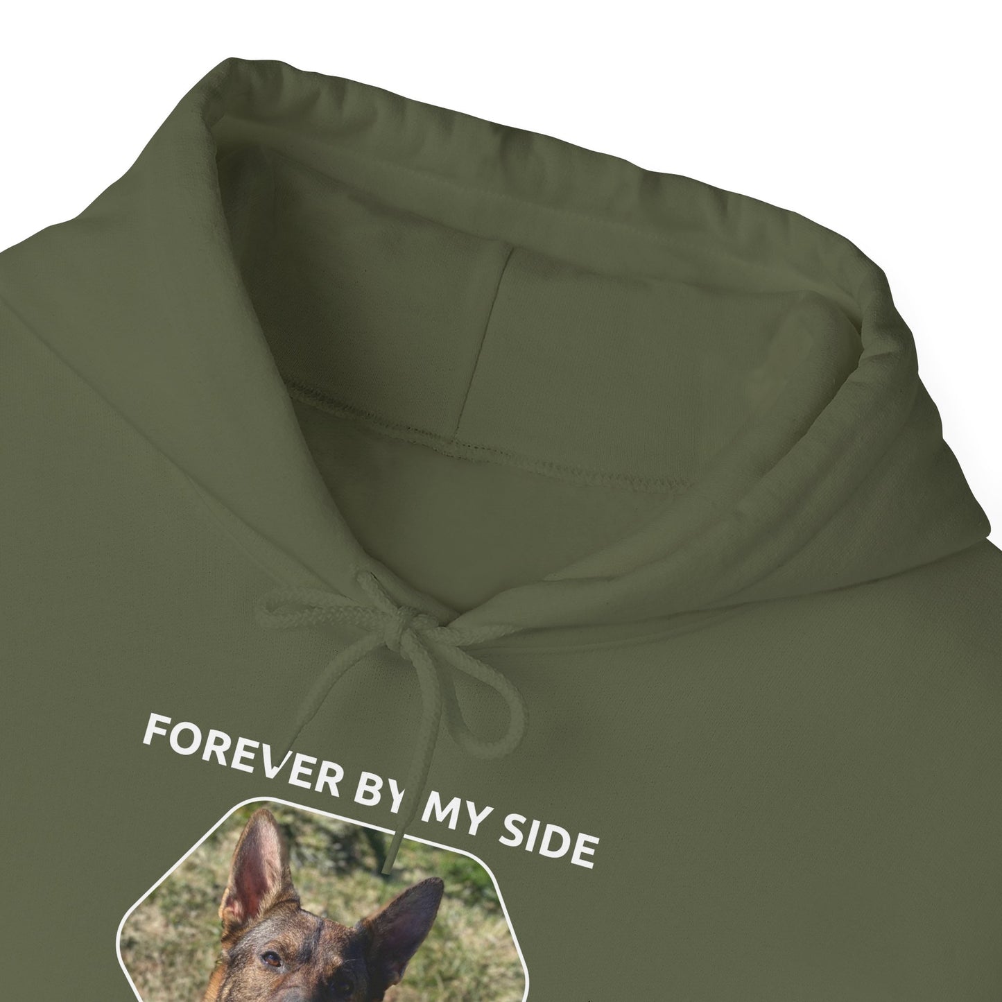 Unisex Dog Lover Hoodie With a Sable German Shepherd and Caption Forever By My Side
