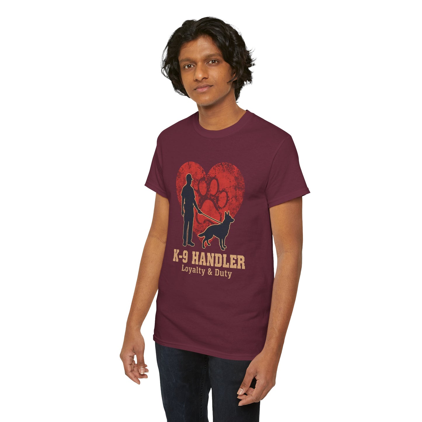 K-9 Handler Heart Tee - Loyalty & Duty, Dog Lover Gift, Pet Owner Apparel