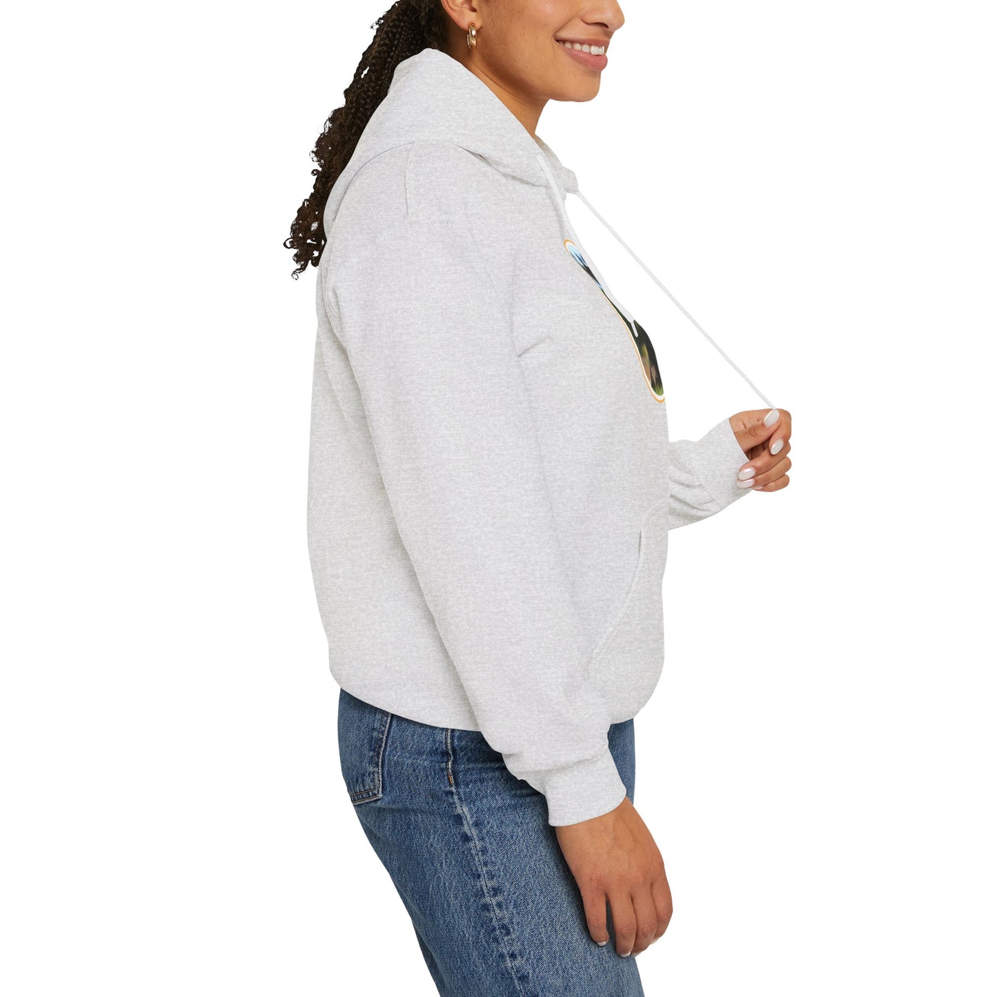 Unisex Dog Lover Hoodie With Bicolor German Shepherd with Intense Expression