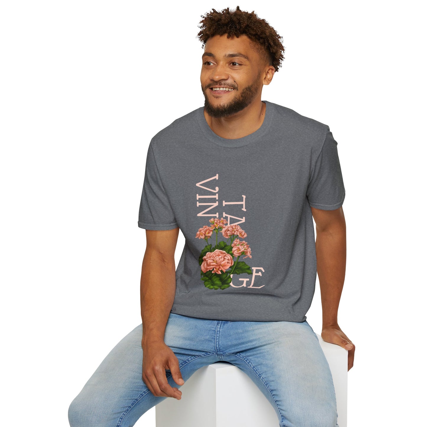 Vintage Floral Graphic Tee, Retro Flower Shirt, Unisex Casual T-Shirt, Gift for Plant Lovers, Summer Fashion