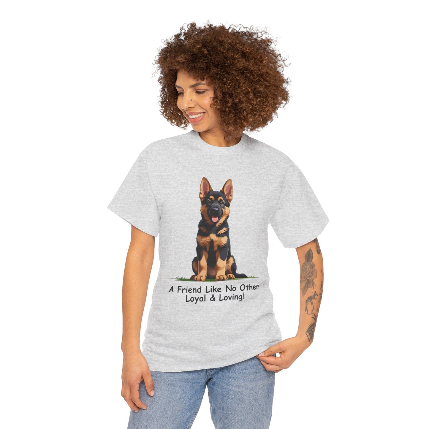 Adorable German Shepherd Puppy Lover Tee: A Friend Like No Other, Dog Owner Gift, Dog Mom Shirt, Gifts for Animal Lovers, Unisex Cotton T-shirt