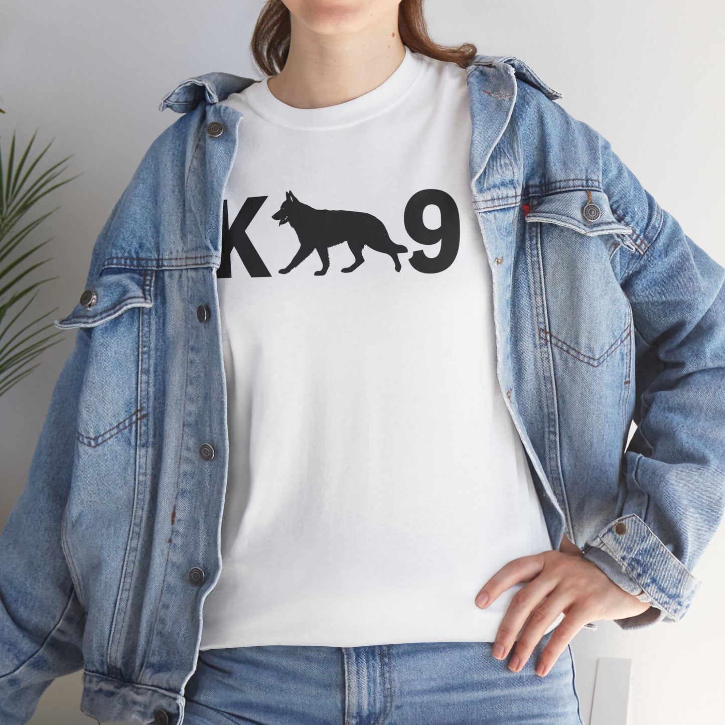 Black German Shepherd K9 Unisex Heavy Cotton Tee - Perfect for Dog Lovers, Pet Owners