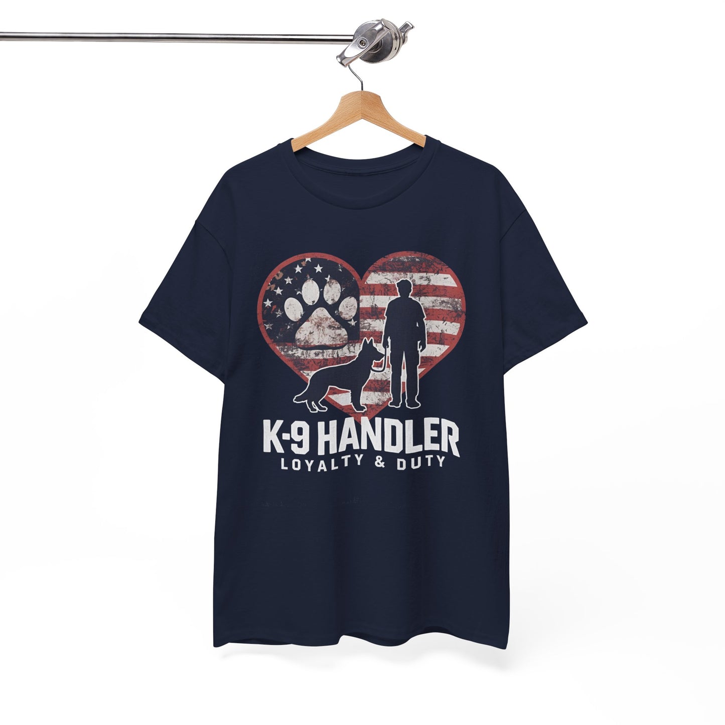 K-9 Handler Heart Tee | Loyalty & Duty T-Shirt | Dog Lover Gift, Police Support Shirt