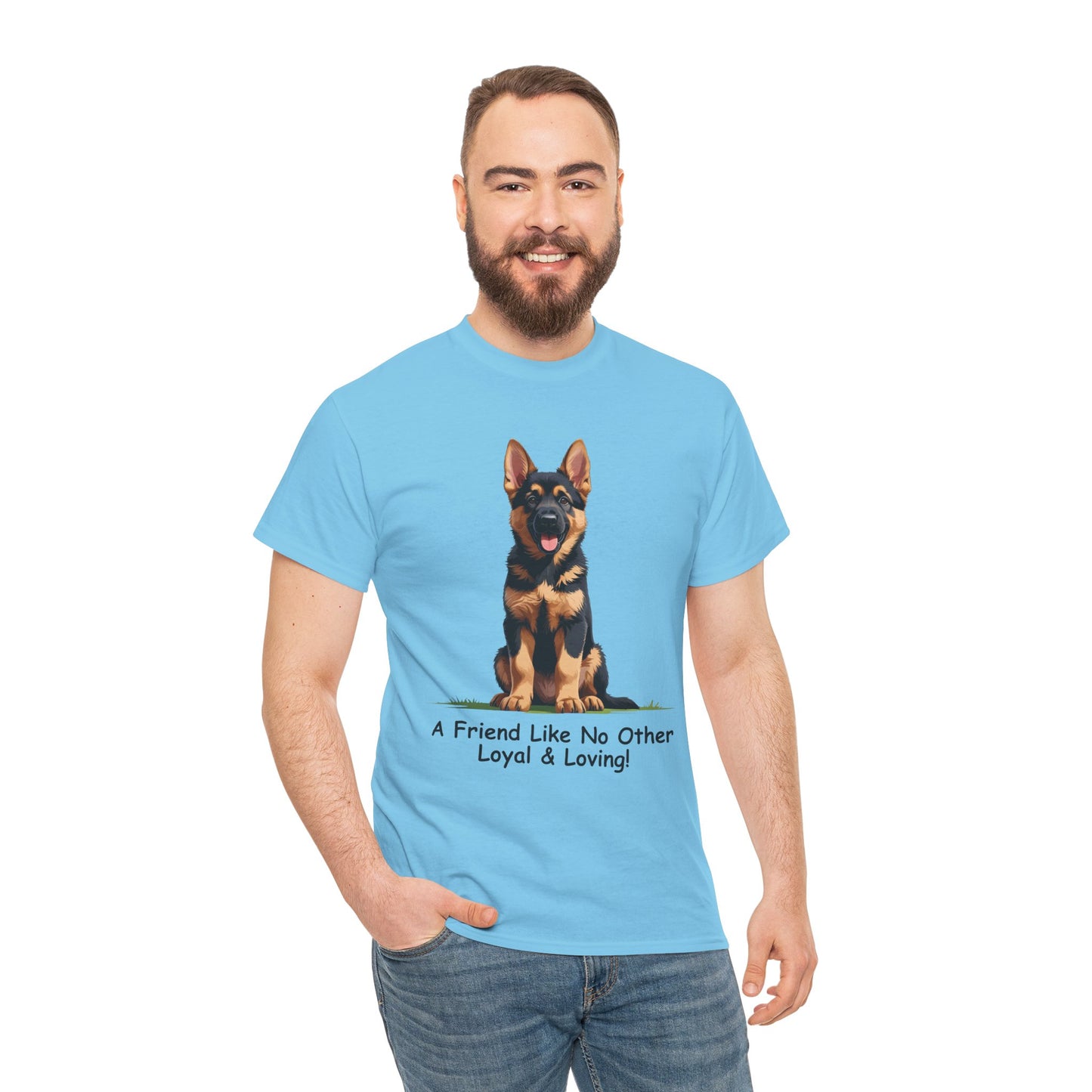 Adorable German Shepherd Puppy Lover Tee: A Friend Like No Other, Dog Owner Gift, Dog Mom Shirt, Gifts for Animal Lovers, Unisex Cotton T-shirt