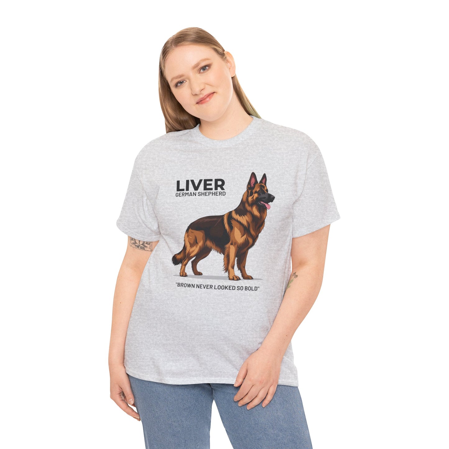 Liver German Shepherd Lover Tee - Brown Never Looked So Bold | Dog Owner Gift, Pet Parent Shirt, Animal Lover Apparel