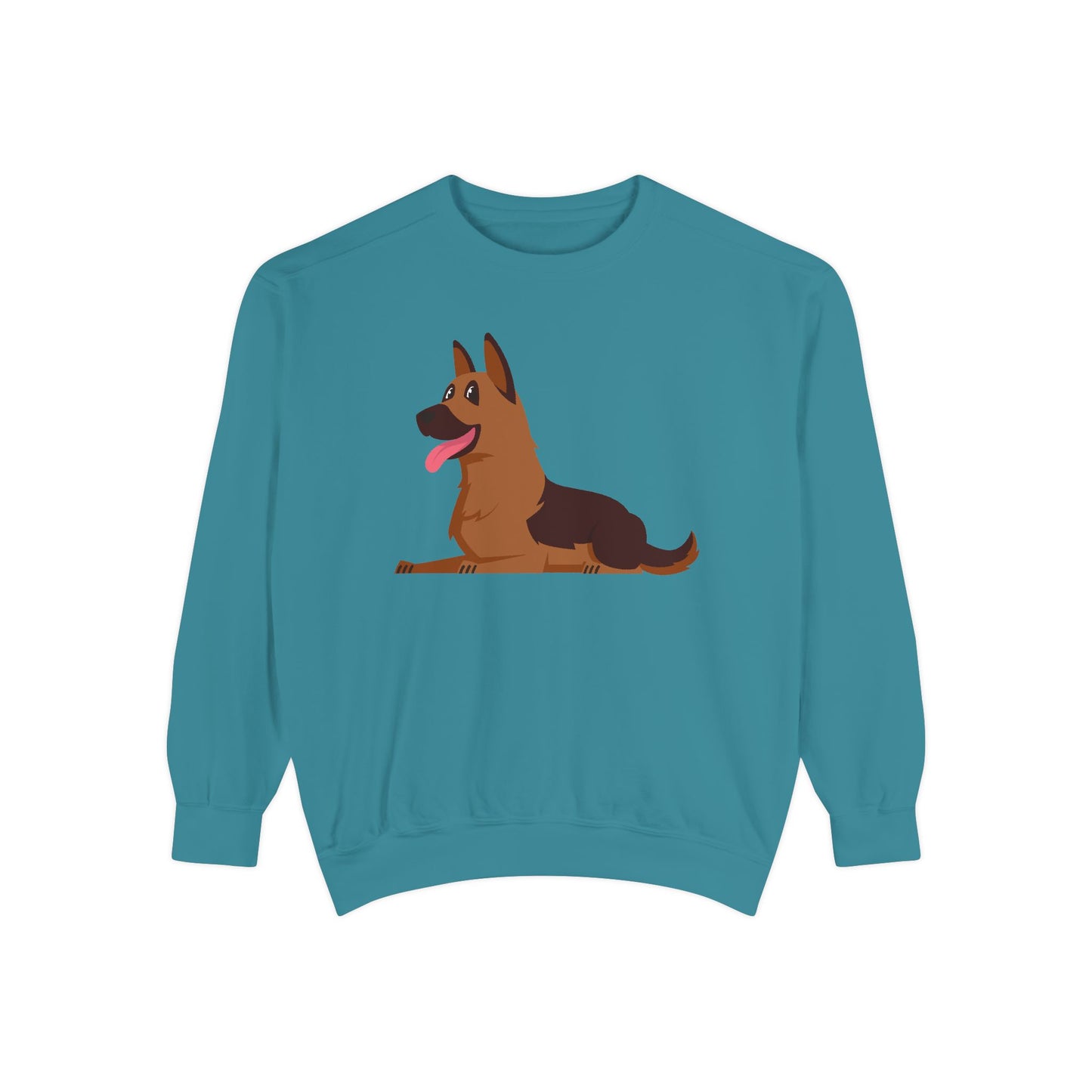 Unisex Dog Lover Hoodie With Graphic of a German Shepherd Leaving Tongue Out