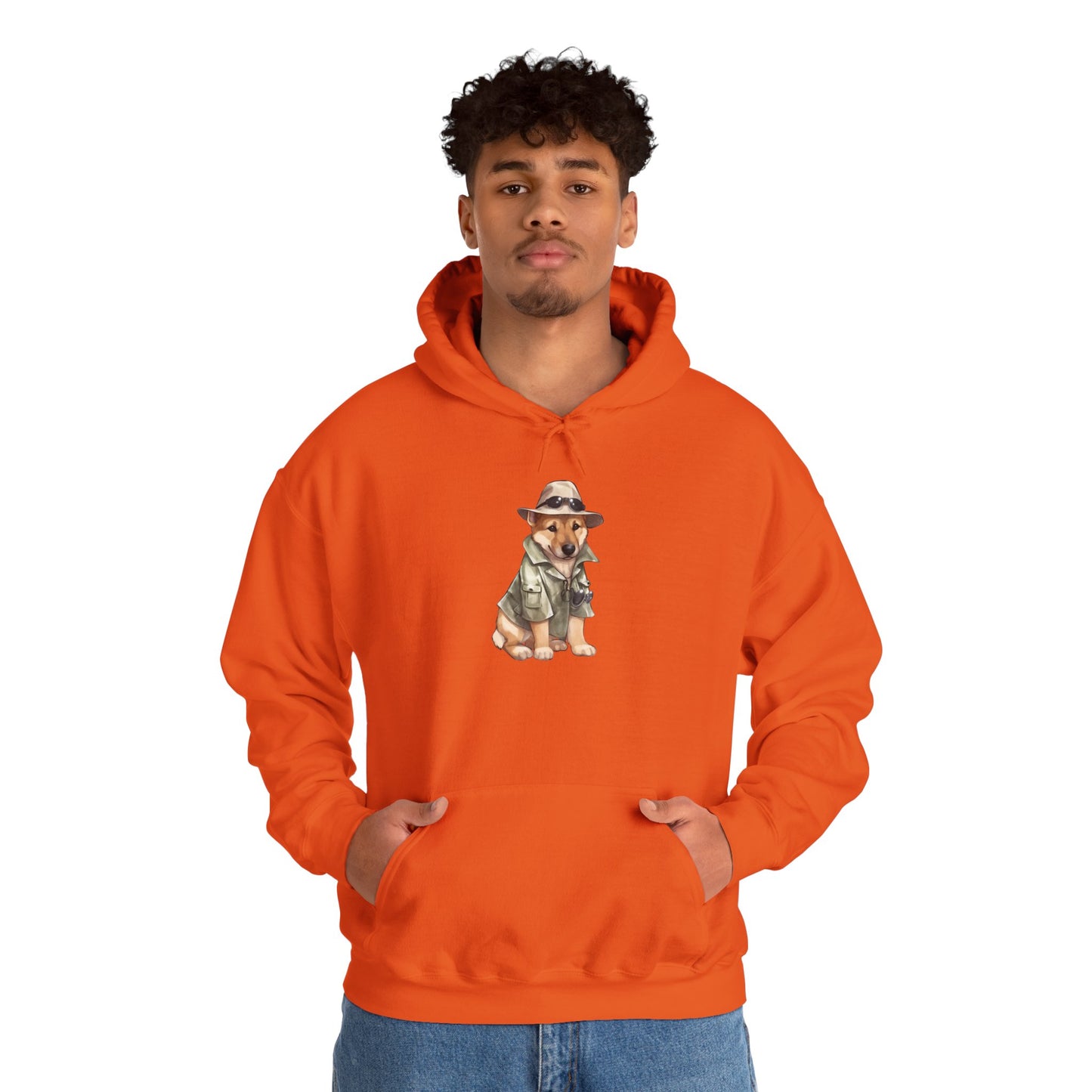 Cute Dog Explorer Hoodie - Unisex Heavy Blend™ Sweatshirt