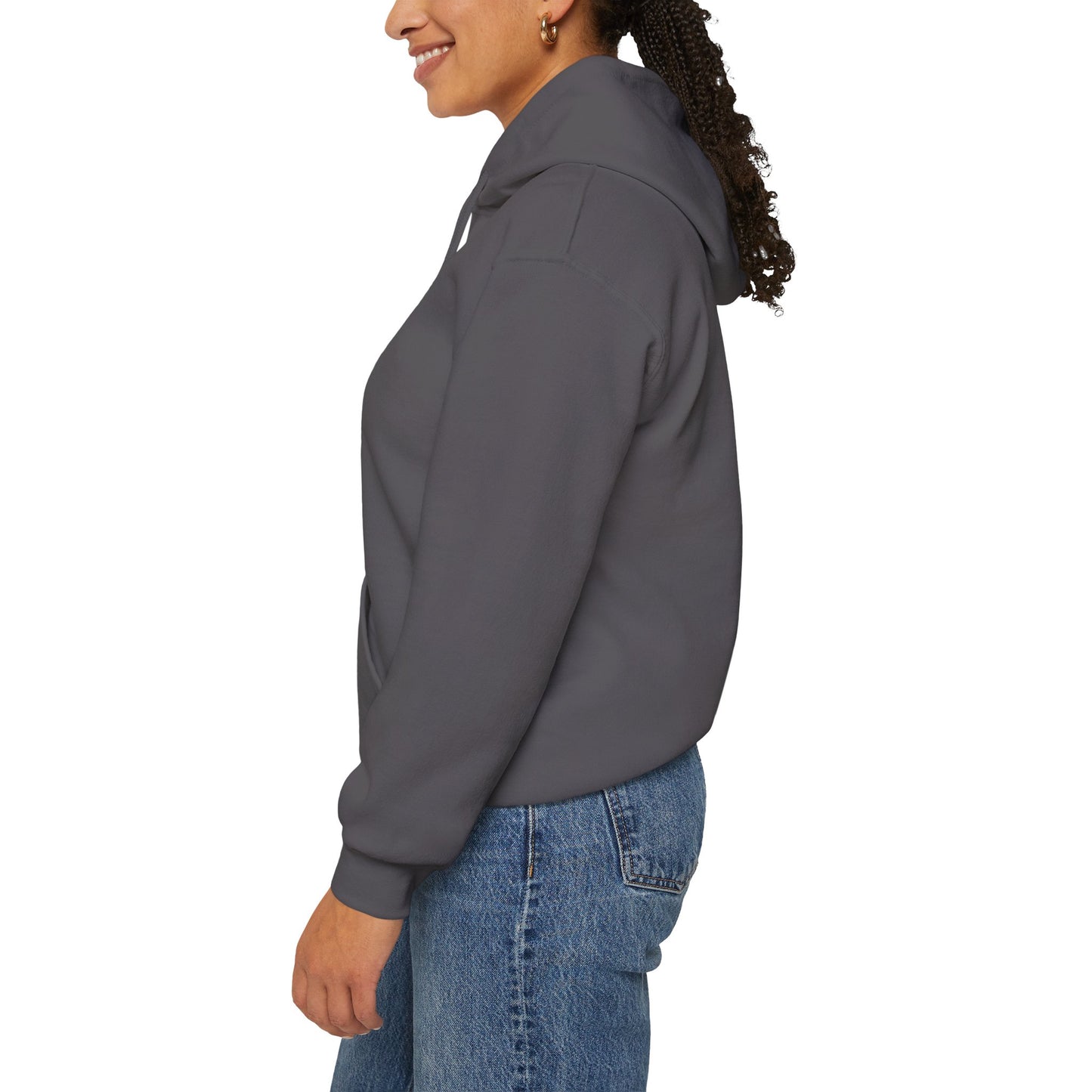 Unisex Dog Lover Hoodie With a German Shepherd Wearing Headphones Enjoying Music
