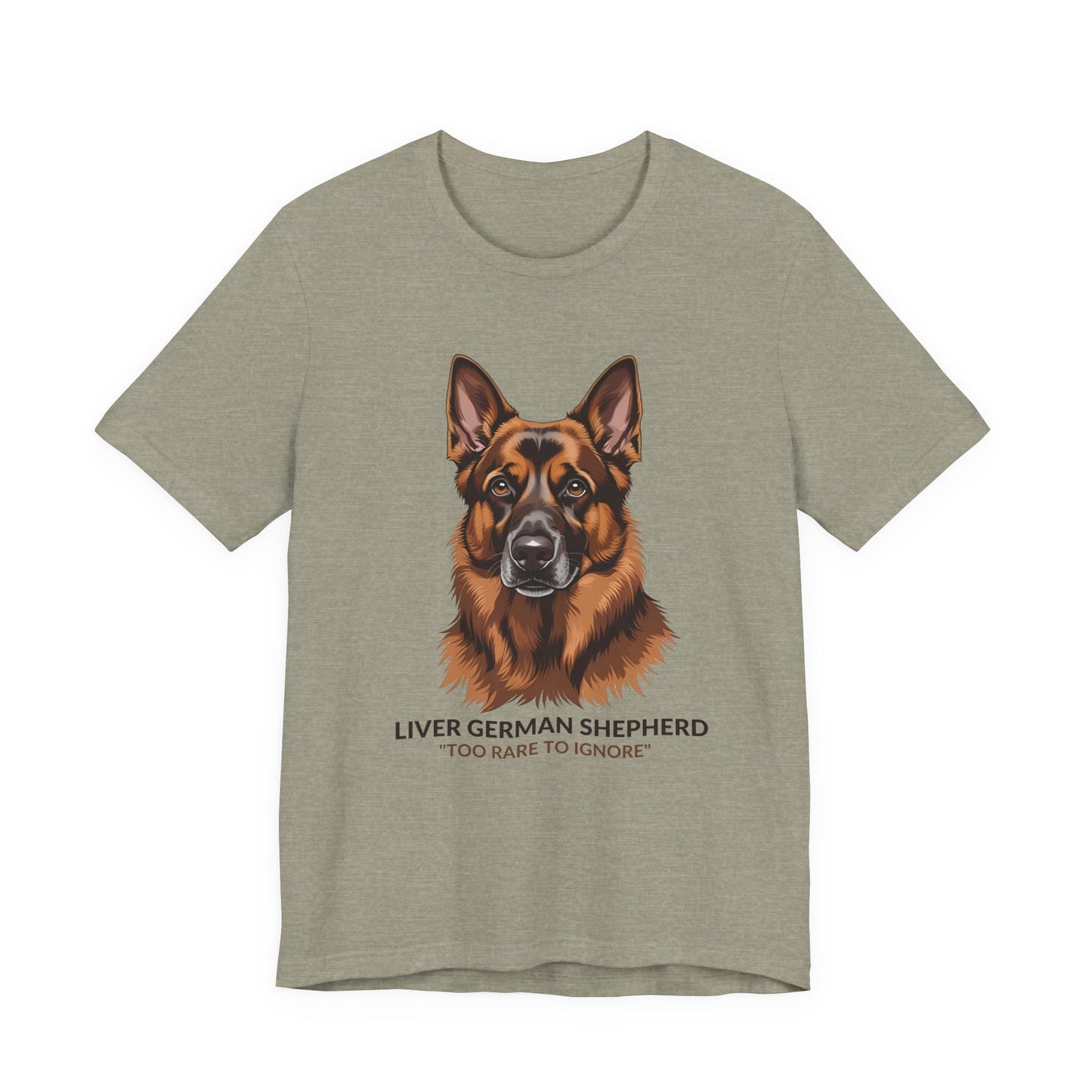Liver German Shepherd Dog Lover Tee - To Rare To Ignore | Perfect Gift for Pet Owners, Animal Lover Merchandise, Casual Wear, Unique Dog Shirt