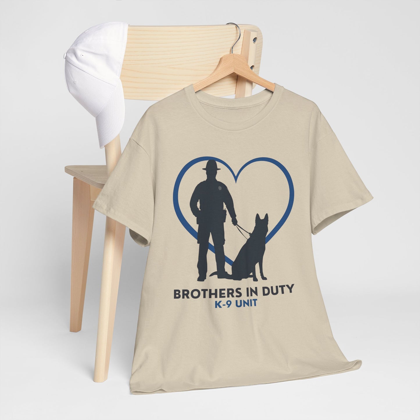 Heartfelt K-9 Unit Tee - Brothers In Duty | Police Officer Gift, Dog Lover Shirt, Law Enforcement Apparel