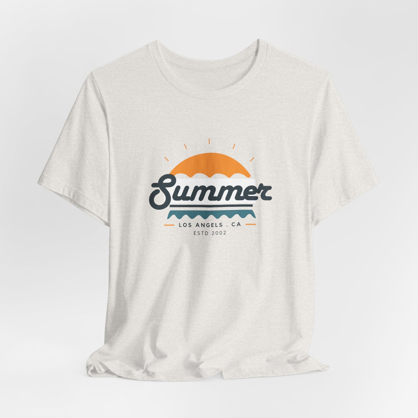 Summer Vibes Unisex Jersey Short Sleeve Tee, Beach Shirt, Casual Summer Wear, Gift for Friends, Coastal Adventure Top, LA Style Tee