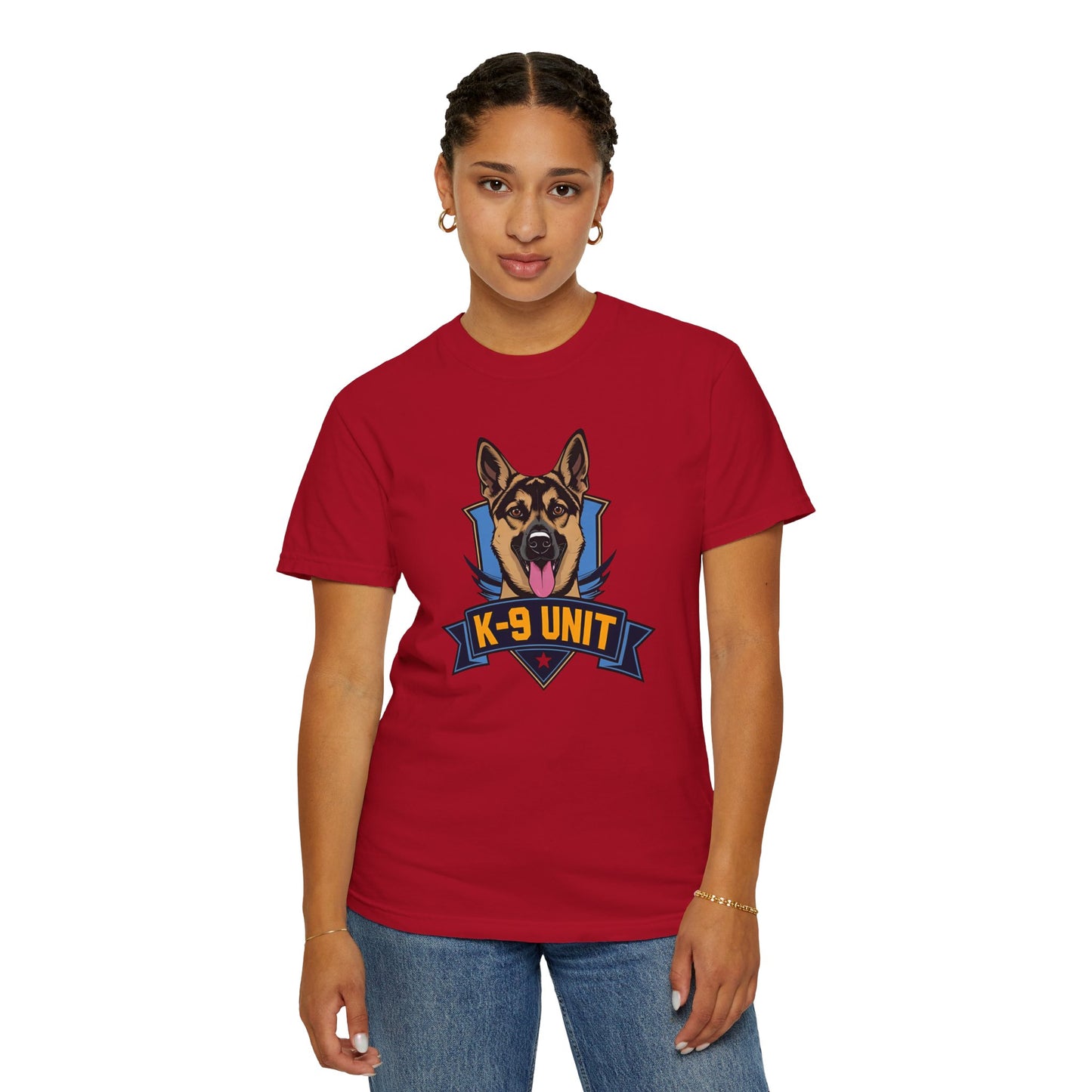 K-9 Unit Unisex Garment-Dyed T-shirt for Dog Lovers, Pet Owner Gift, Casual Wear