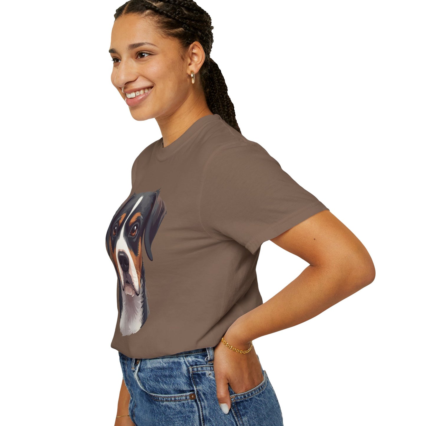 Unisex Tricolor Dog's 3D Design T-Shirt, Gift for Dog Owners, Animal Lover Apparel