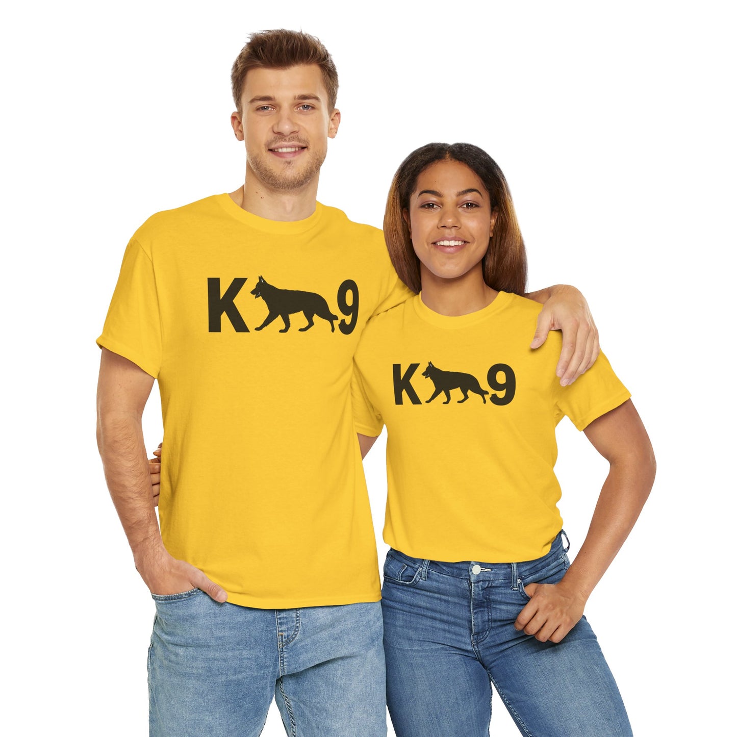 Black German Shepherd K9 Unisex Heavy Cotton Tee - Perfect for Dog Lovers, Pet Owners