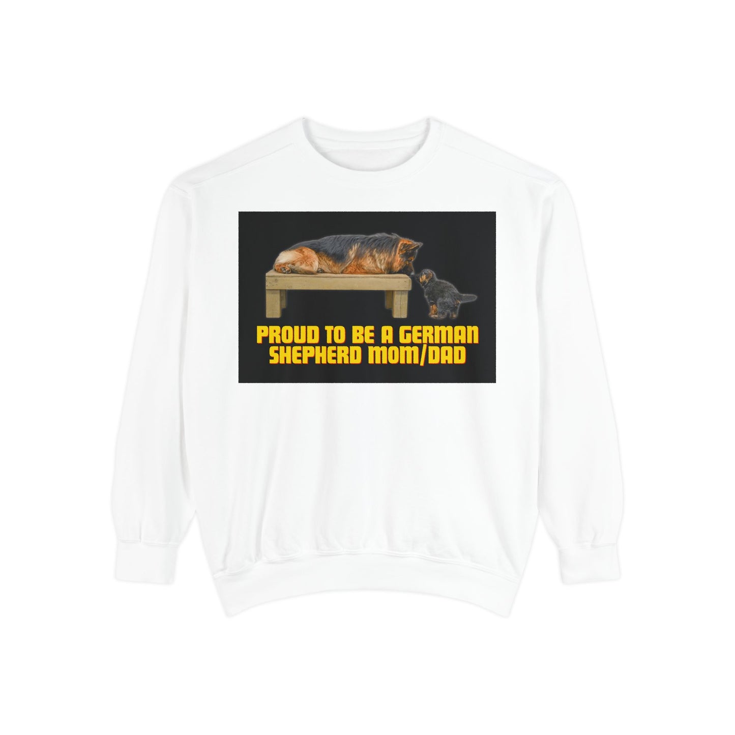 Unisex Proud German Shepherd Mom/Dad Sweatshirt - Garment-Dyed