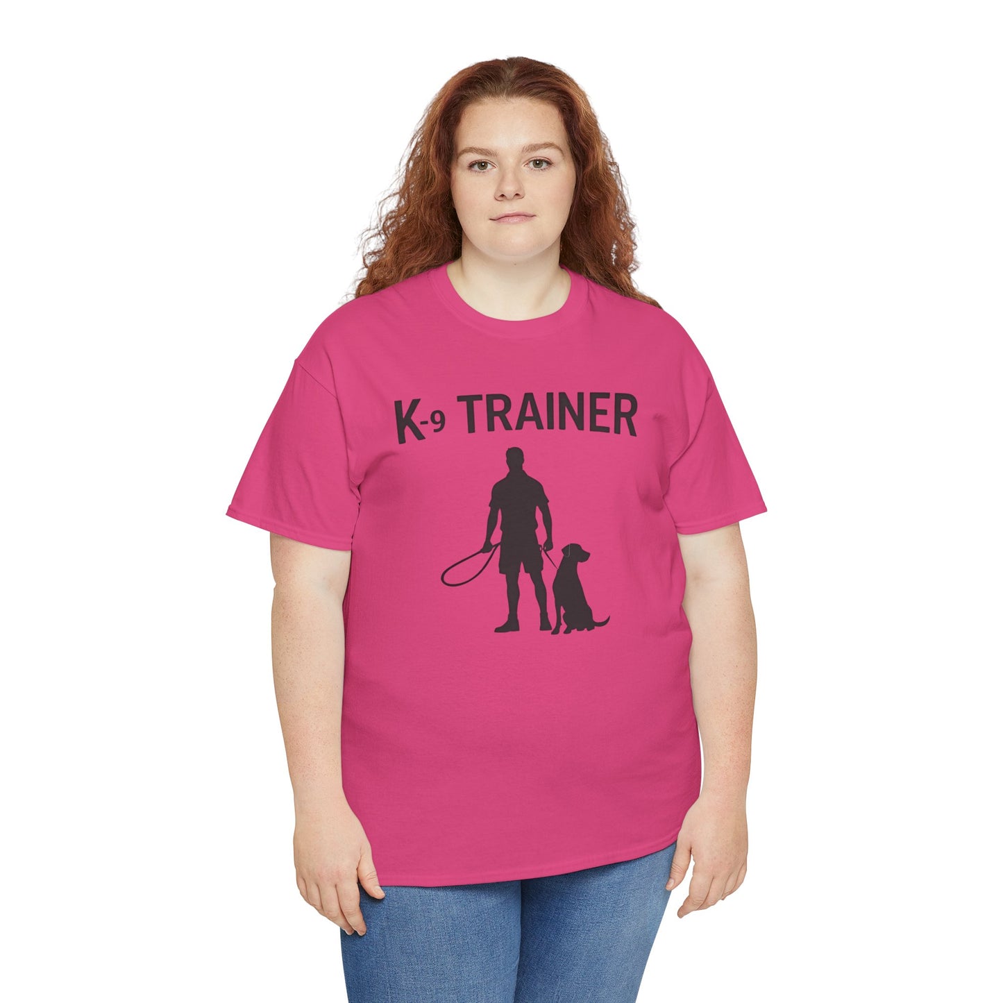 K-9 Trainer Heavy Cotton T-Shirt, Dog Owner Gift, Police Dog Shirt, Animal Enthusiast Apparel, Casual Style Tee