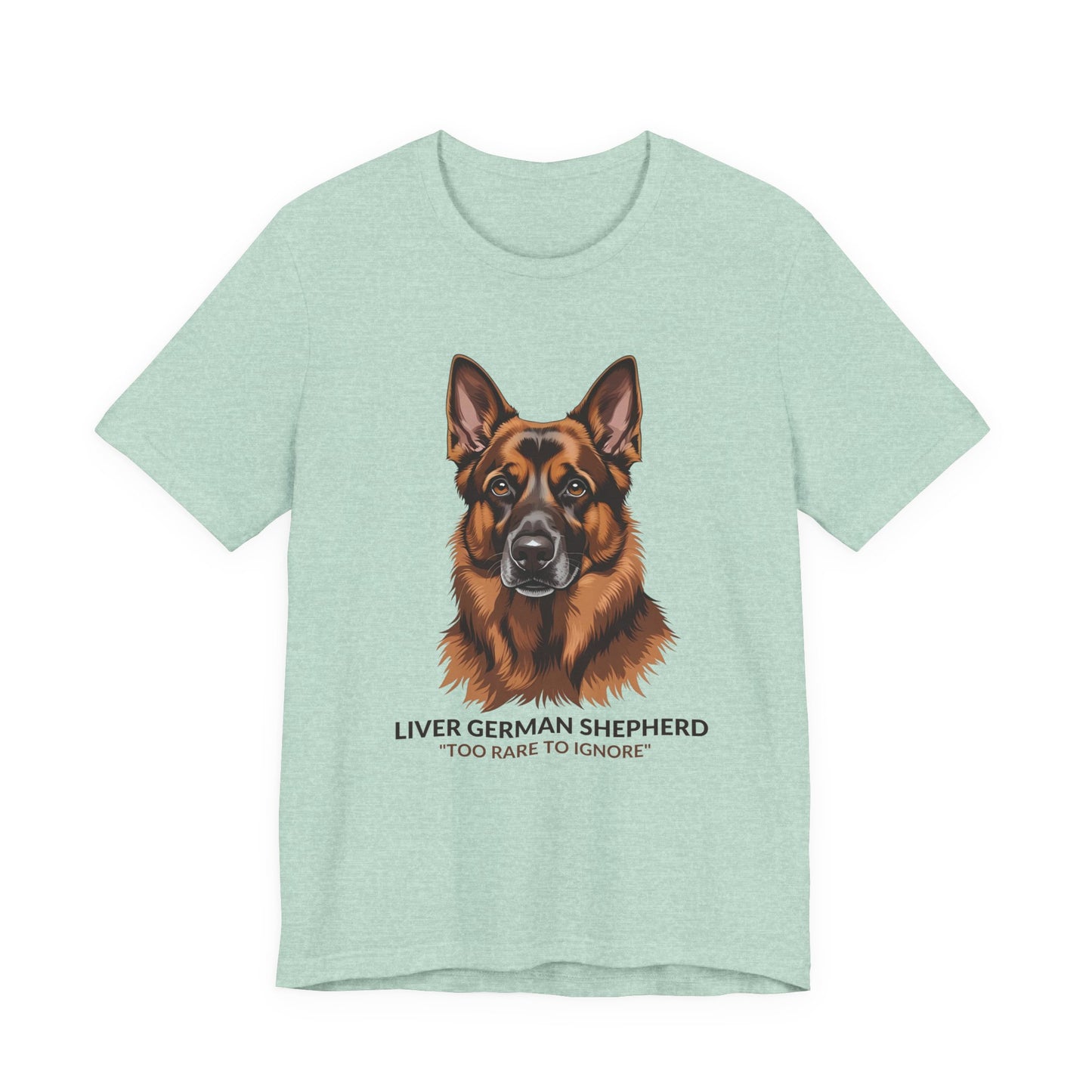 Liver German Shepherd Dog Lover Tee - To Rare To Ignore | Perfect Gift for Pet Owners, Animal Lover Merchandise, Casual Wear, Unique Dog Shirt