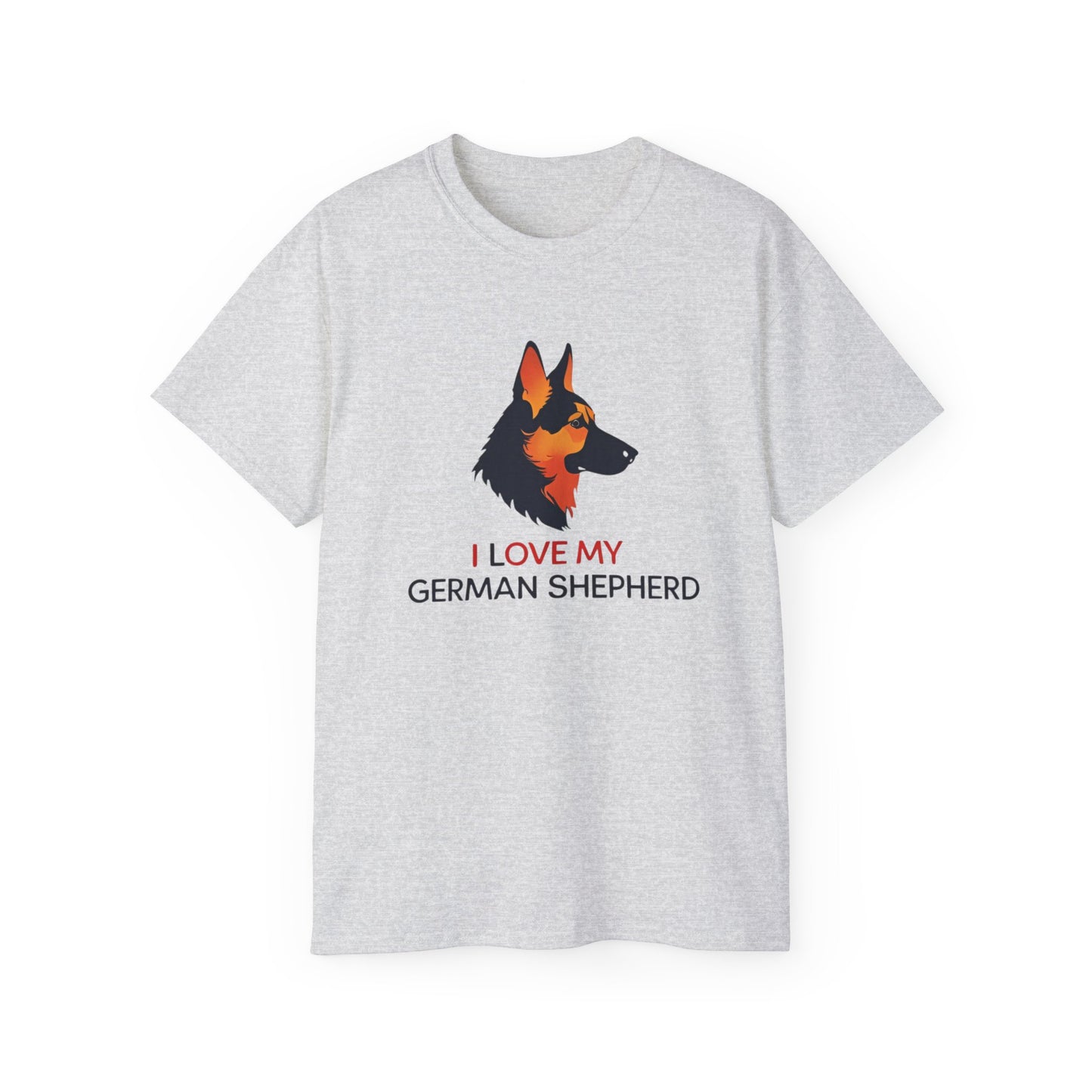German Shepherd Lovers Unisex Ultra Cotton Tee - "I Love My German Shepherd", Dog Owner Gift, Canine Apparel, Pet Lover T-Shirt