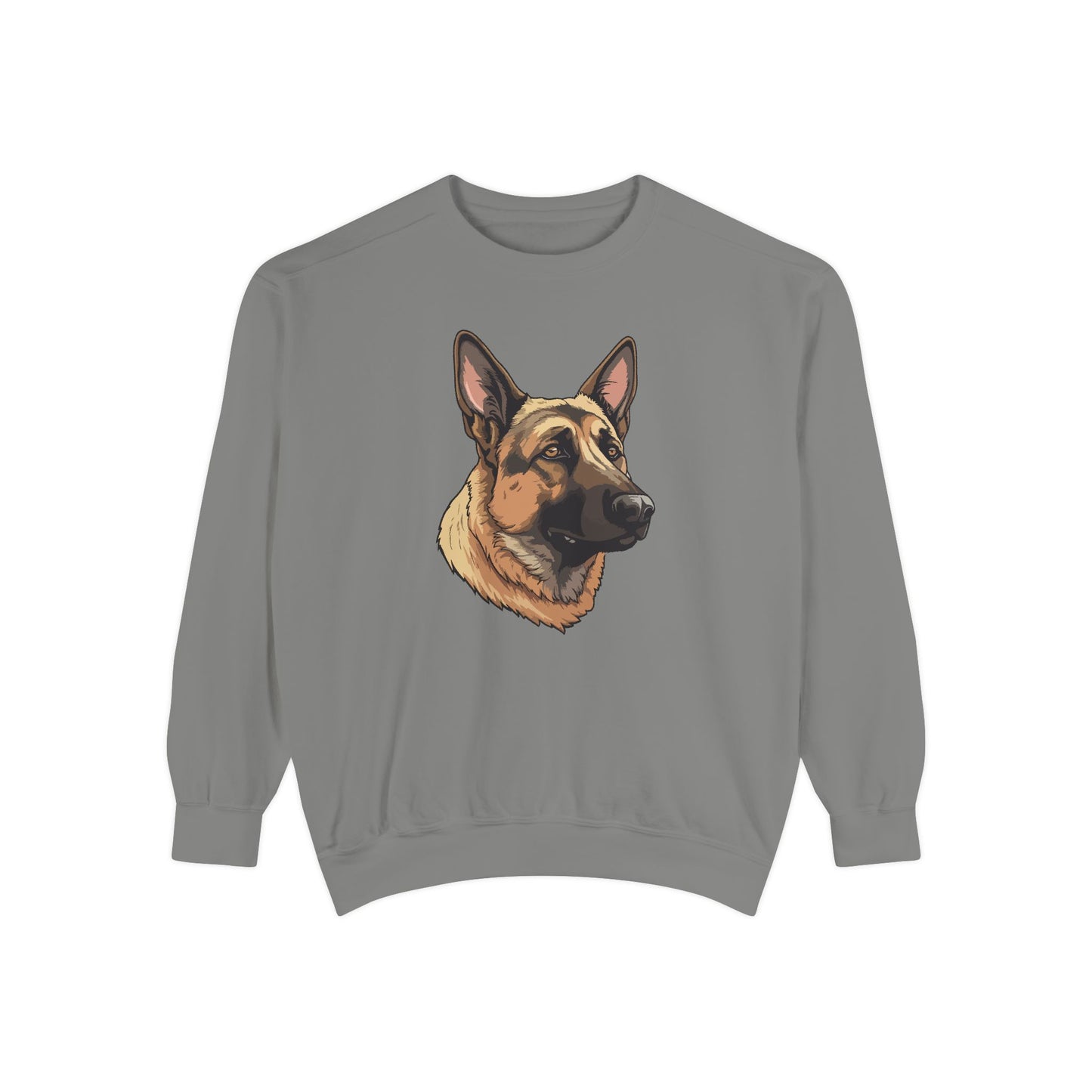 Unisex Dog Lover Sweatshirt With a Close Up Graphic of Serious German Shepherd
