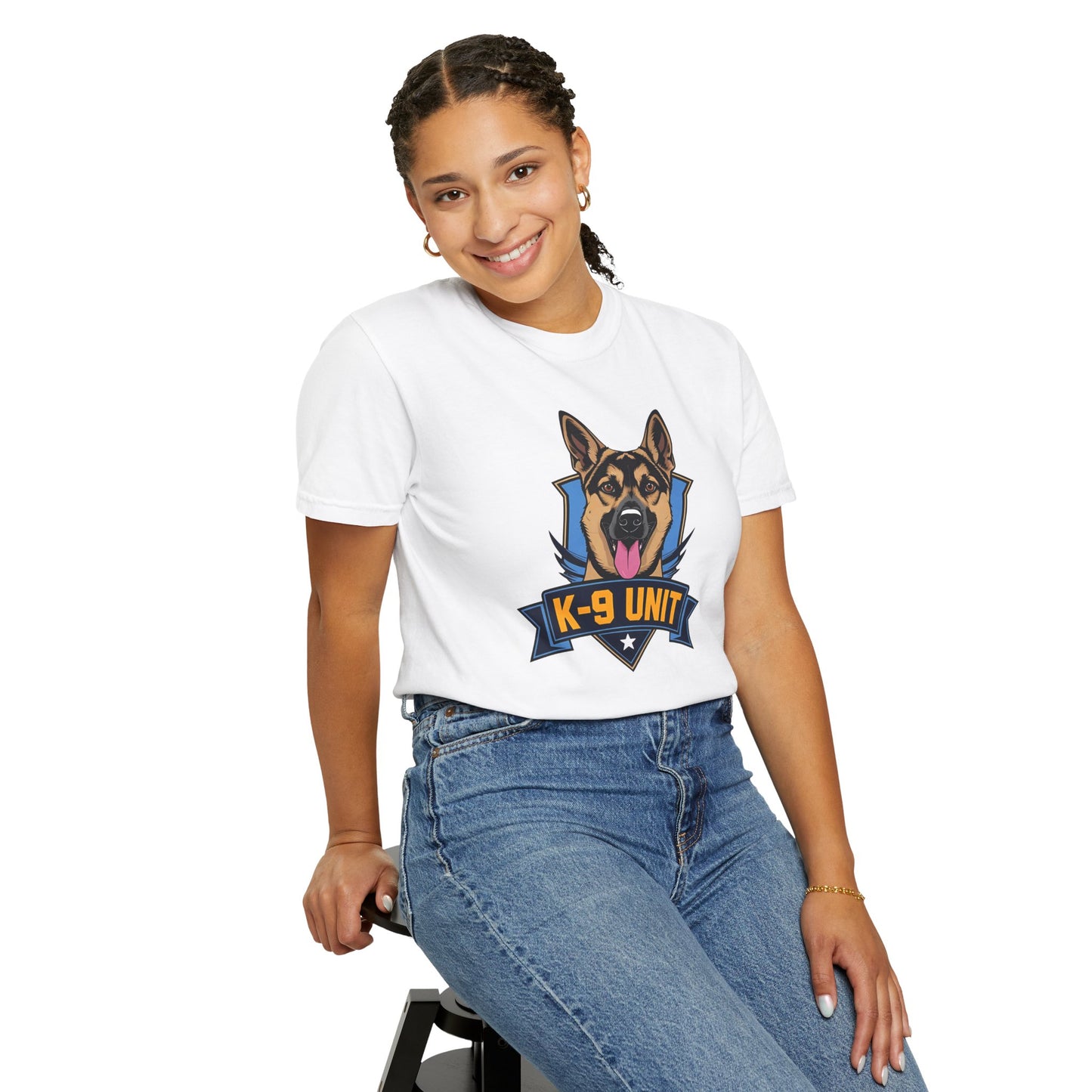 K-9 Unit Unisex Garment-Dyed T-shirt for Dog Lovers, Pet Owner Gift, Casual Wear