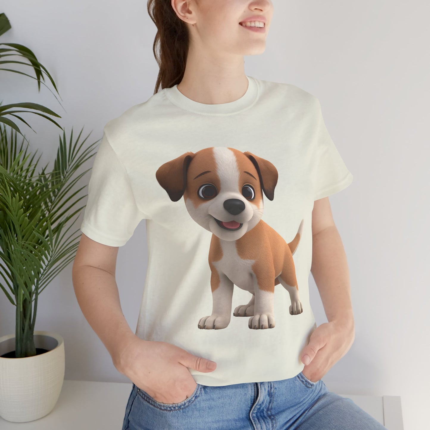 Cute Dog 3D Graphic Tee, Fun Animal Shirt, Dog Lover Gift, Playful Fashion Statement