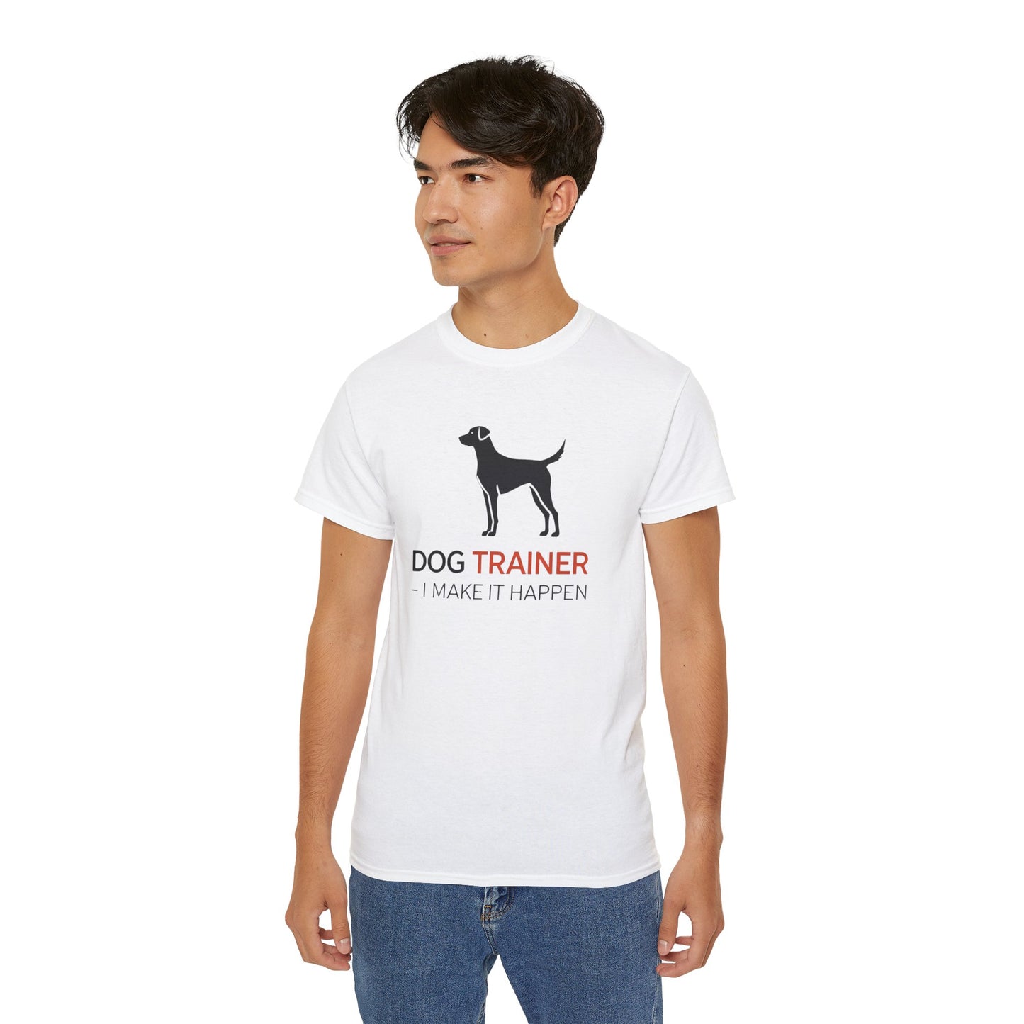 Dog Trainer Tee - I Make It Happen, Gift for Dog Trainers, Pet Lovers, Unisex Cotton Tee, Animal Enthusiast Apparel