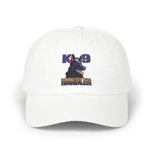 Embroidered K9 Handler Classic Dad Cap - Featuring a Black German Shepherd, Adjustable Cap for Pet Owners, Outdoor Hat