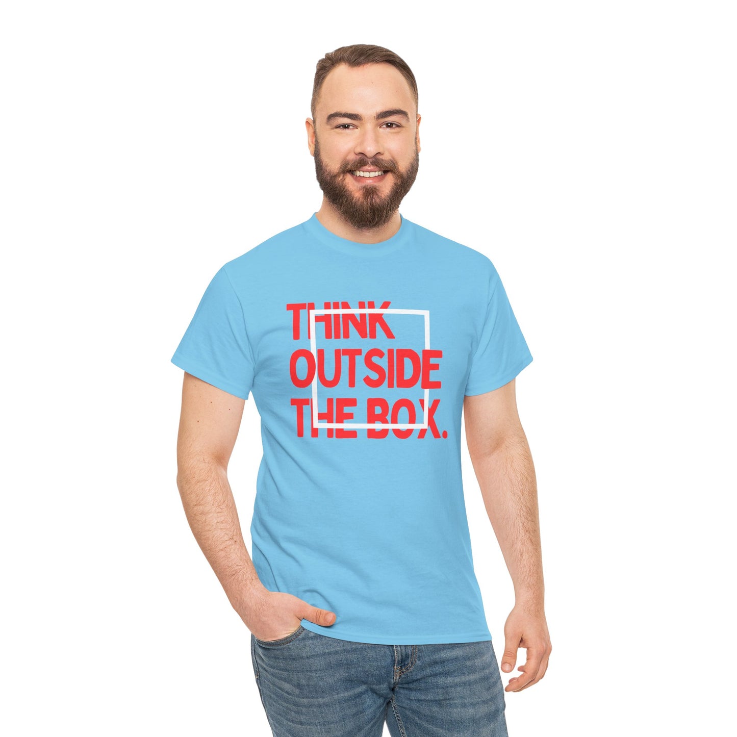 Creative Thinking Unisex Cotton Tee - Thin Out of Box, Inspirational Shirt, Motivational Gifts, Trendy Top for All Occasions, Perfect for Dreamers