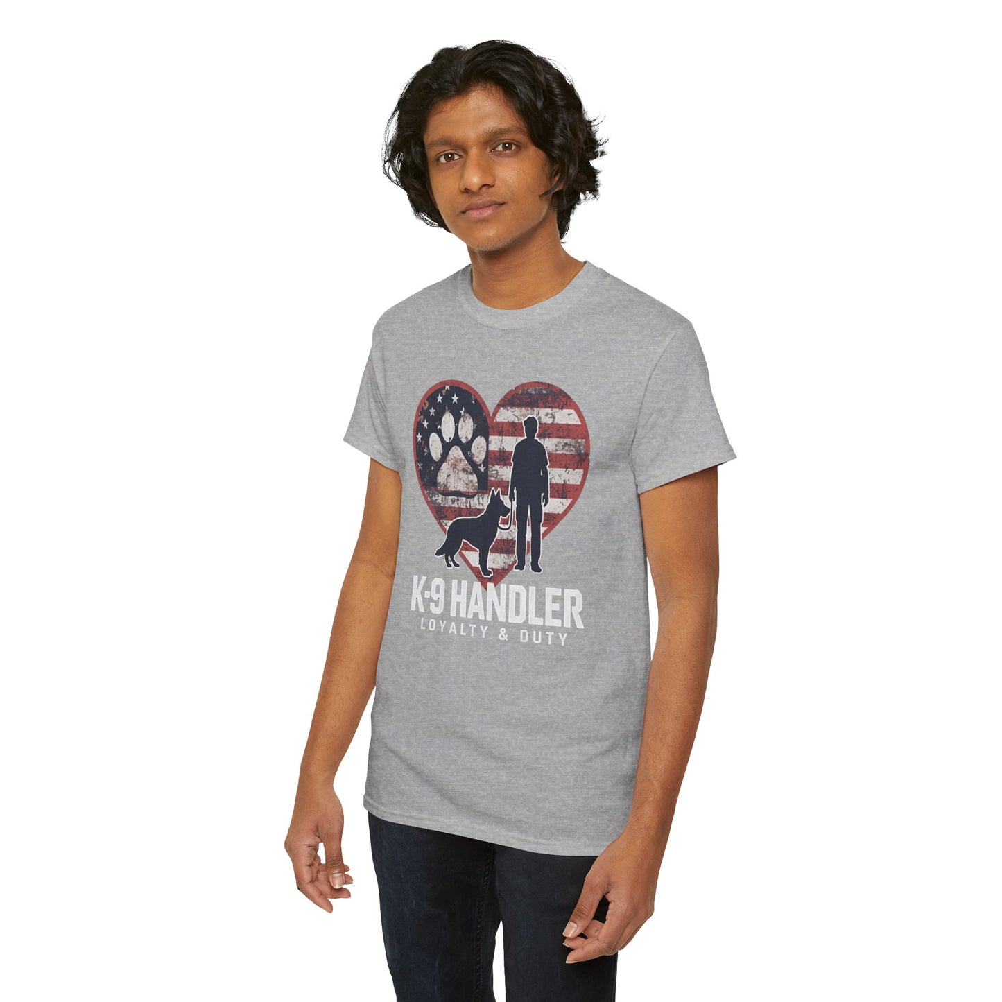 K-9 Handler Heart Tee | Loyalty & Duty T-Shirt | Dog Lover Gift, Police Support Shirt