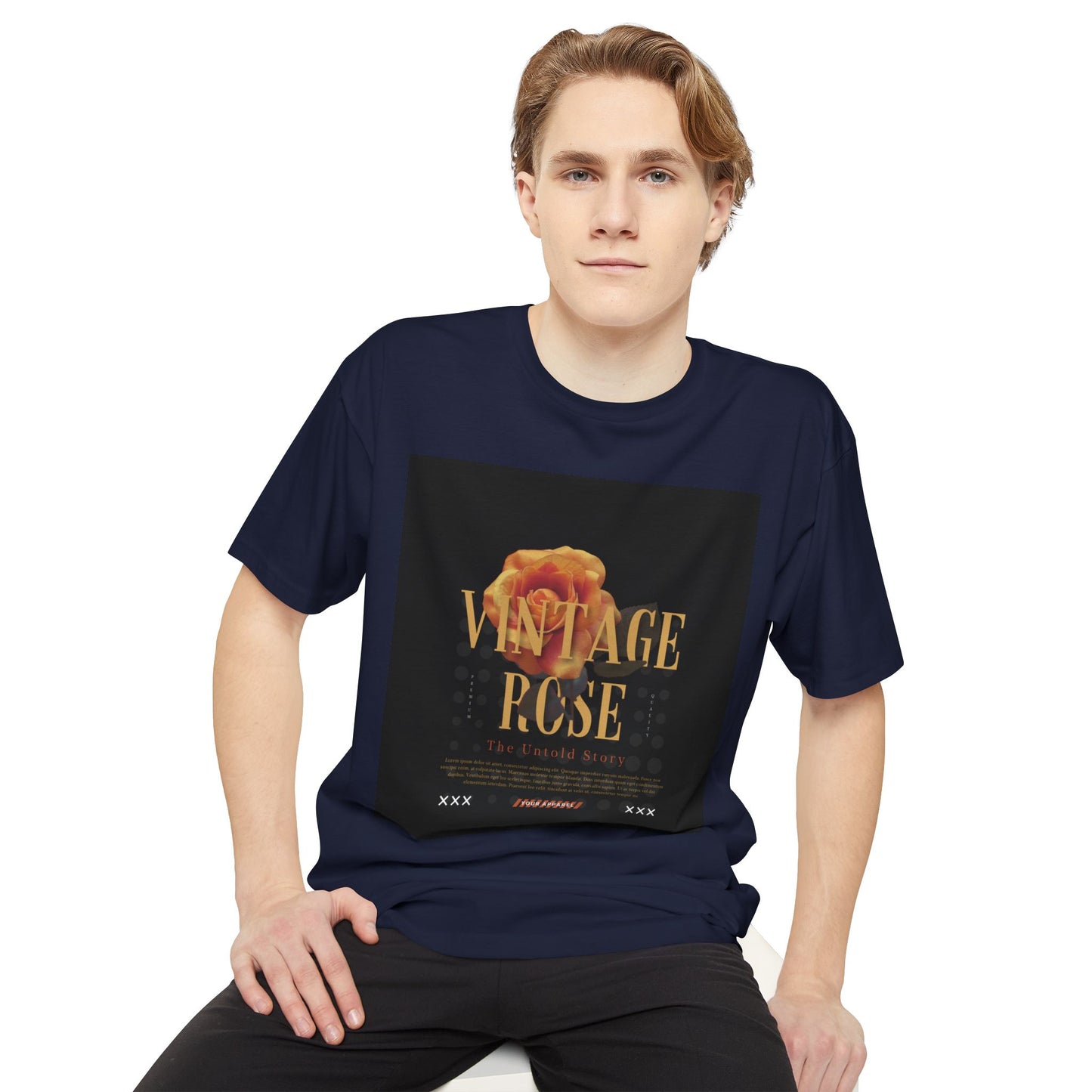 Vintage Rose Urban Tee, Trendy Graphic Tee, Casual Streetwear Shirt, Unisex Fashion Top, Perfect Gift for Art Lovers