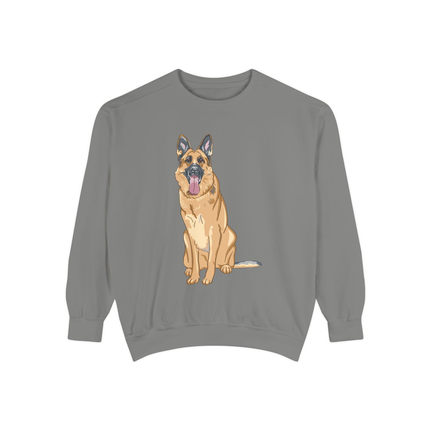 Unisex Dog Lover Sweatshirt With a Graphic of a German Shepherd Sloppily Standing