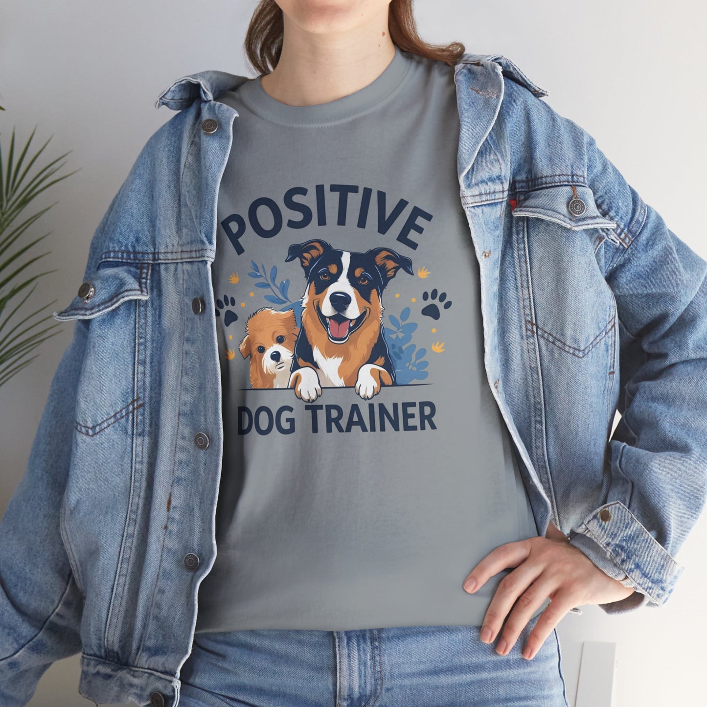 Positive Dog Trainer Tee, Dog Lover Gift, Unisex Cotton T-Shirt, Pet Training Apparel, Animal Care, Casual Dog Shirt